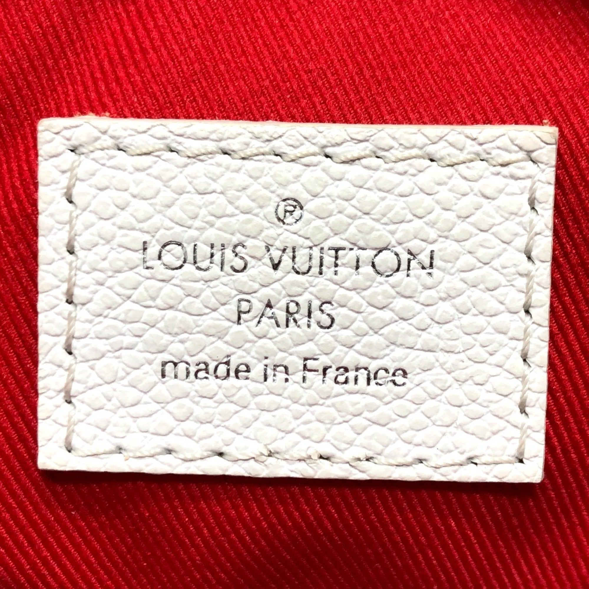 Louis Vuitton White Yellow Damier Canvas Pouch Shoulder Bag (Pre-Owned)