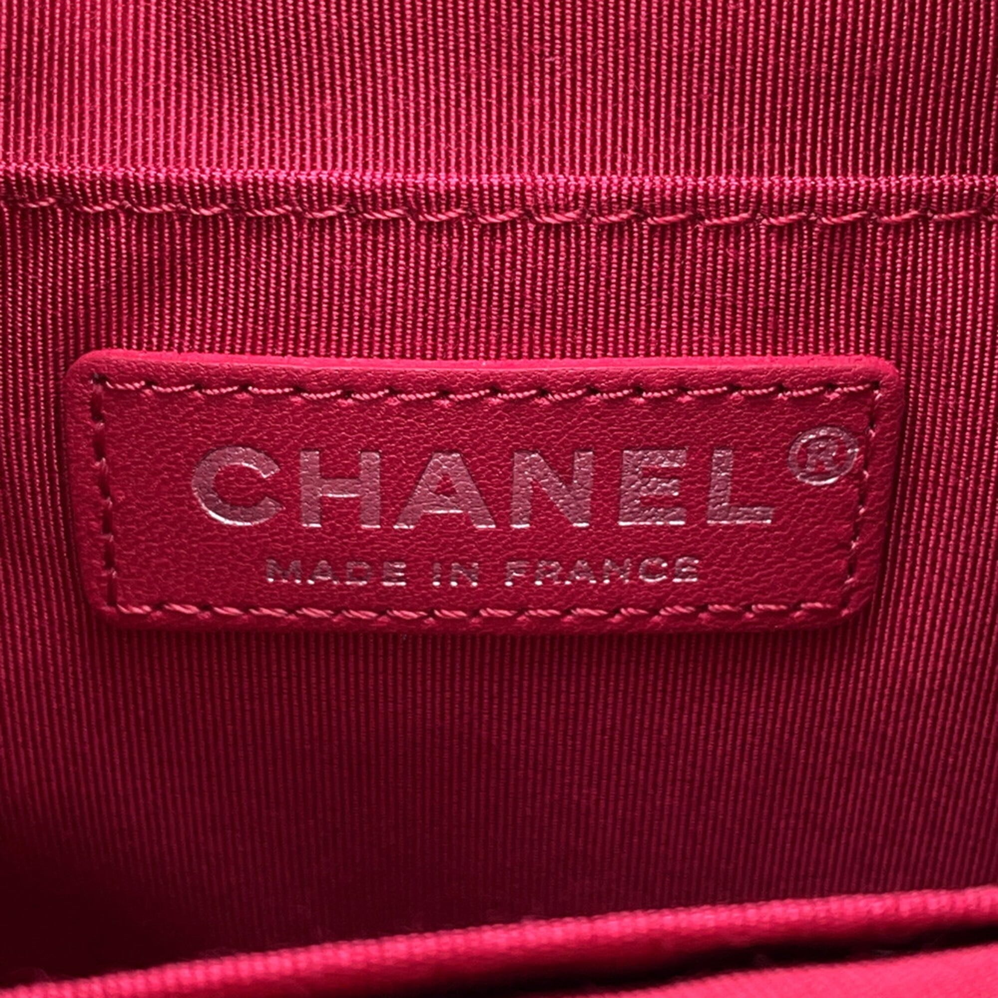 Chanel Gabriel Silver Leather Handbag Shoulder Bag (Pre-Owned)