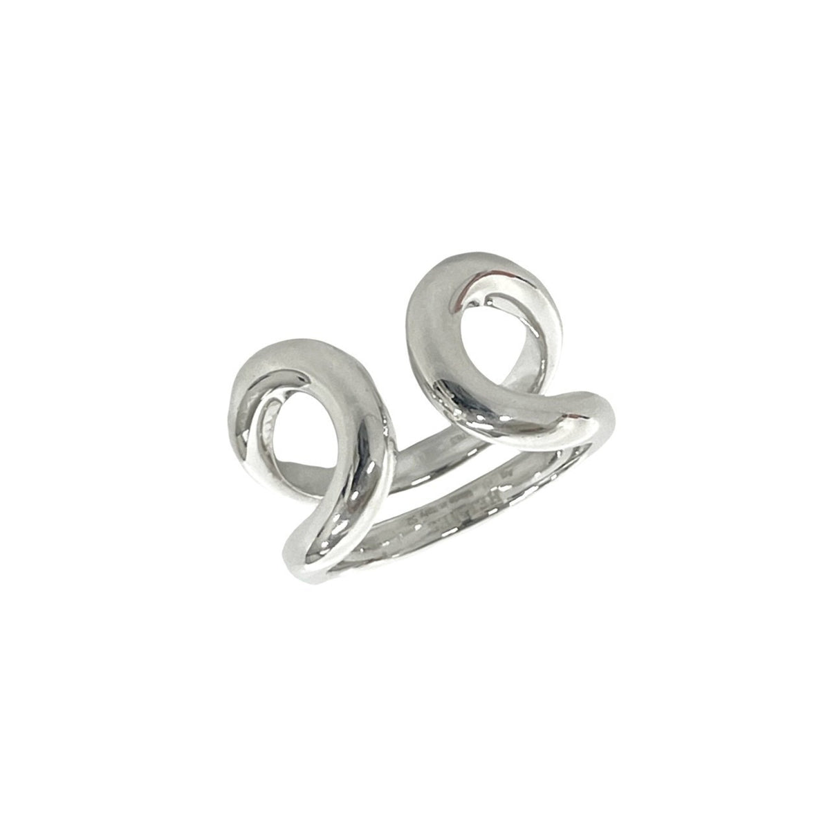 Hermes Silver Silver 925 Band Ring (Pre-Owned)