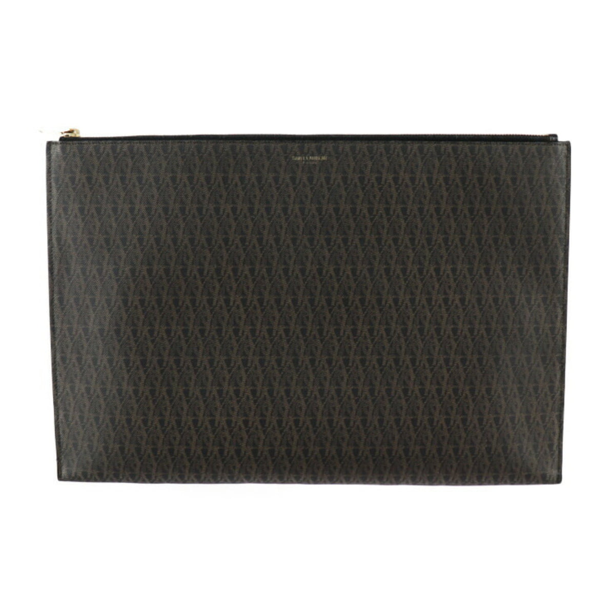 Yves Saint Laurent Brown Pvc Clutch Bag Handbag Pouch (Pre-Owned)