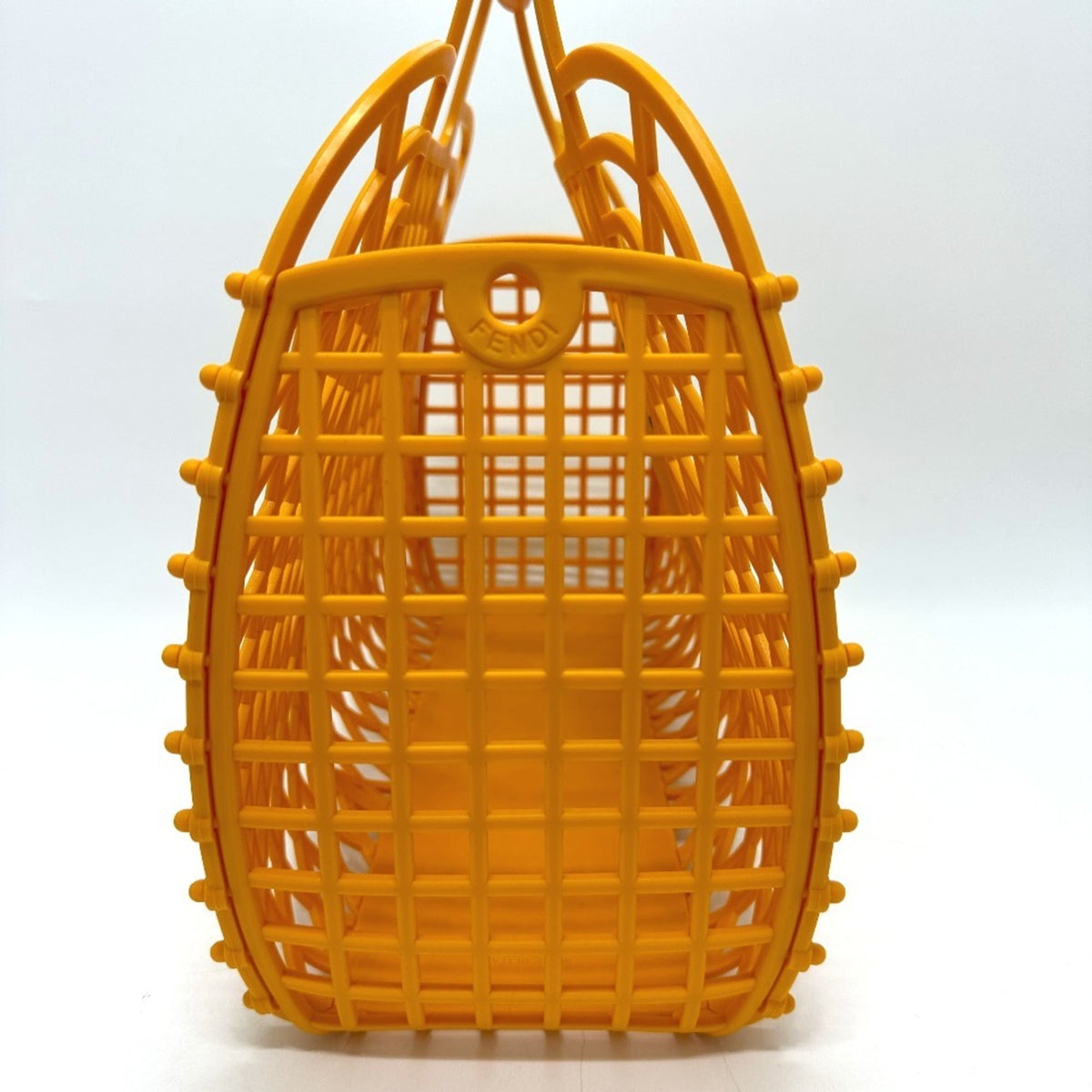 Fendi Orange Plastic Leather Baguette Bag (Pre-Owned)