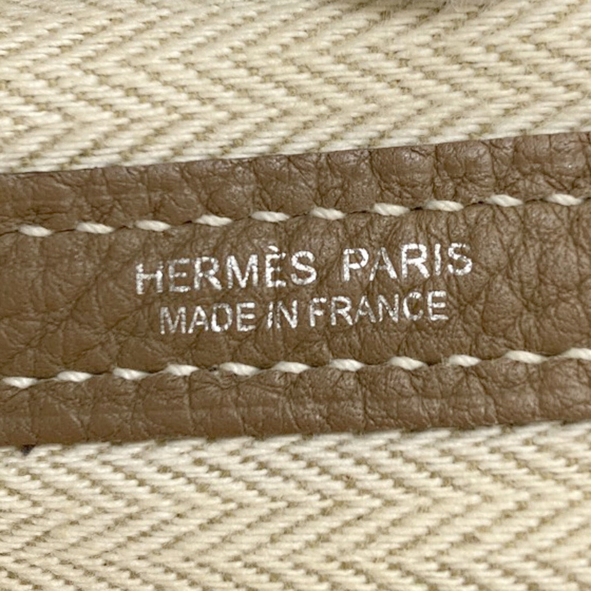 Hermes Garden Etoupe Gray Negonda Leather Tote Bag (Pre-Owned)