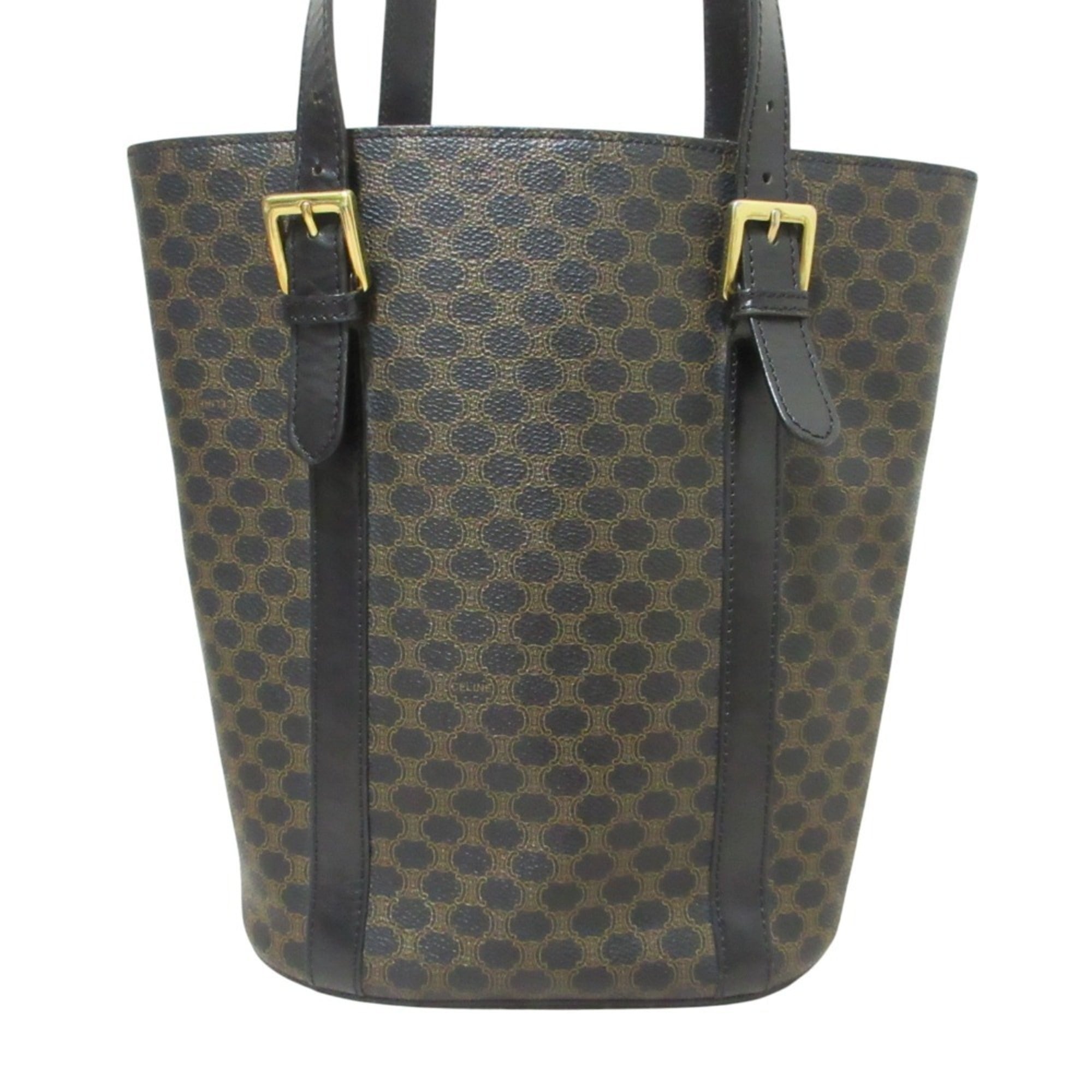 Celine Black Brown Shoulder Bag Tote Bag (Pre-Owned)