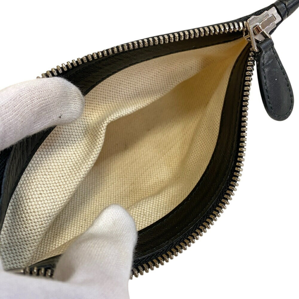 Balenciaga Black Ivory Canvas Leather Handbag (Pre-Owned)