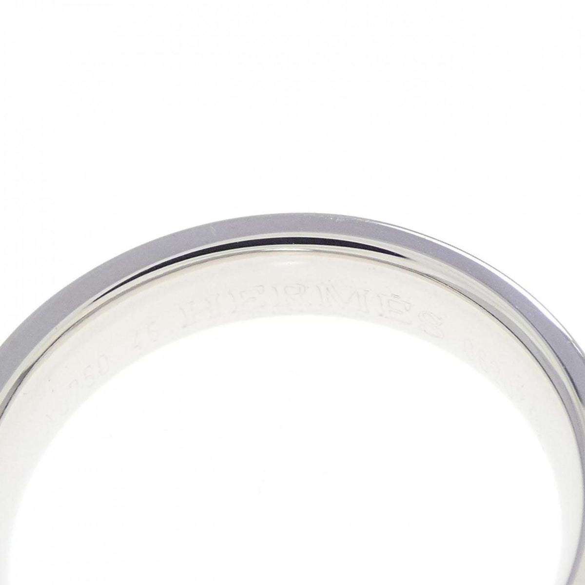 Hermes White Gold (18K) Band Ring (Pre-Owned)