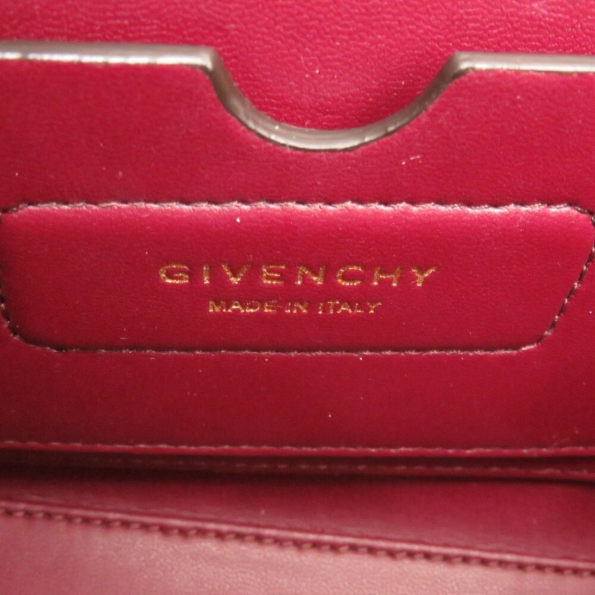 Givenchy Brown Pink White Leather Shoulder Bag (Pre-Owned)