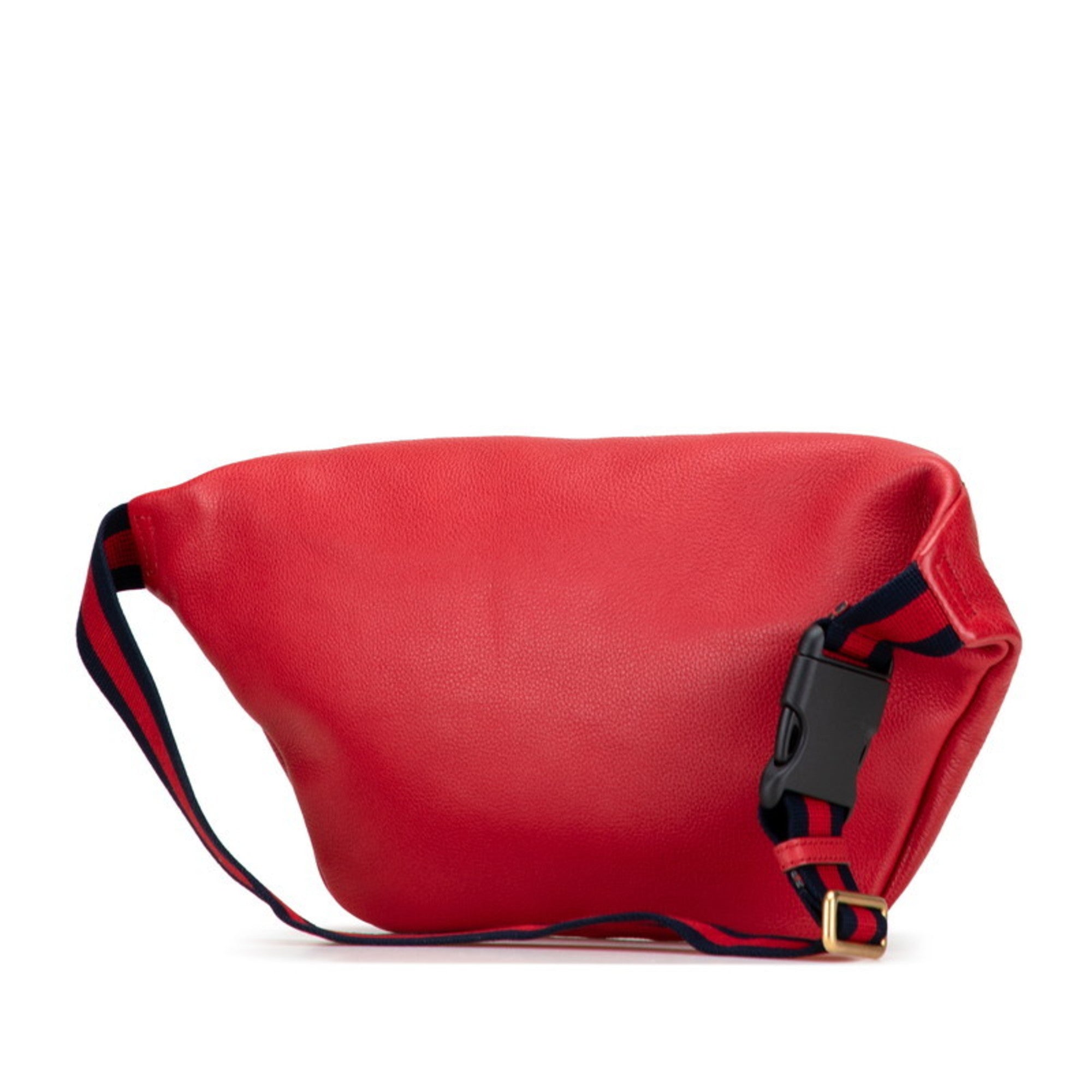 Gucci Sherry Line Red Color Leather Fanny Pack (Pre-Owned)