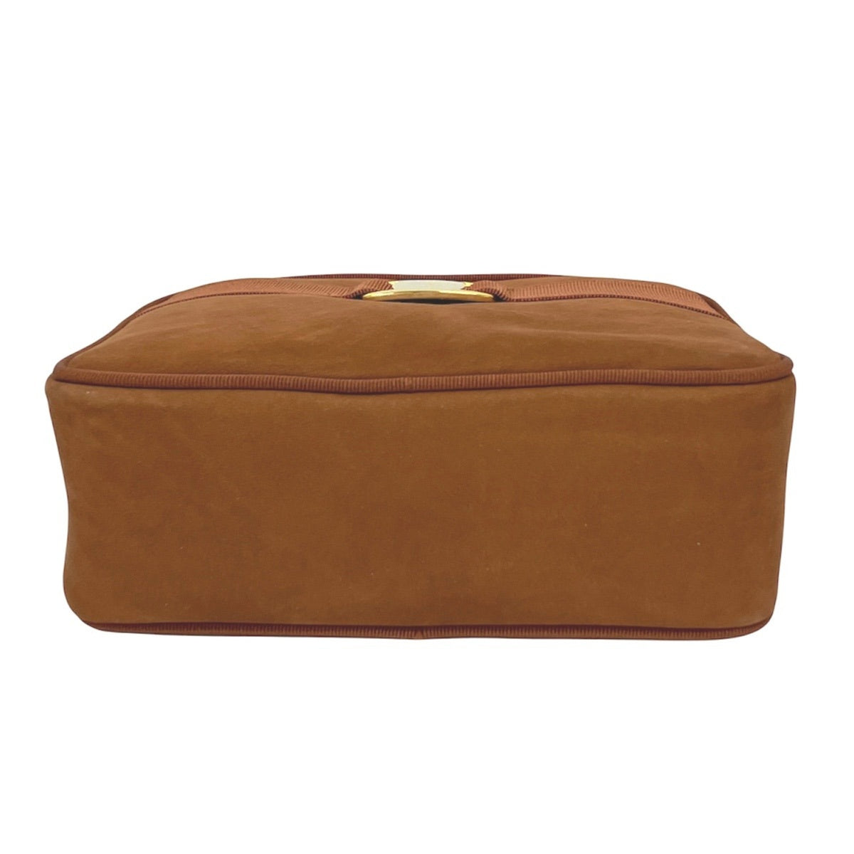 Salvatore Ferragamo Vara Brown Suede Shoulder Bag (Pre-Owned)