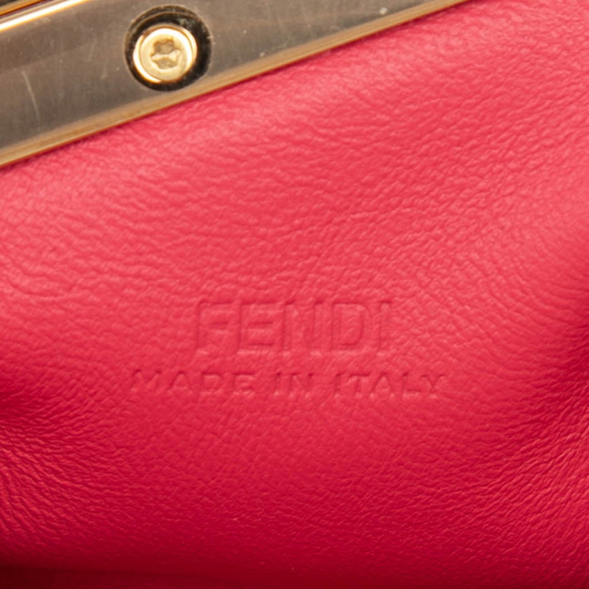 Fendi Pink Leather Shoulder Bag (Pre-Owned)
