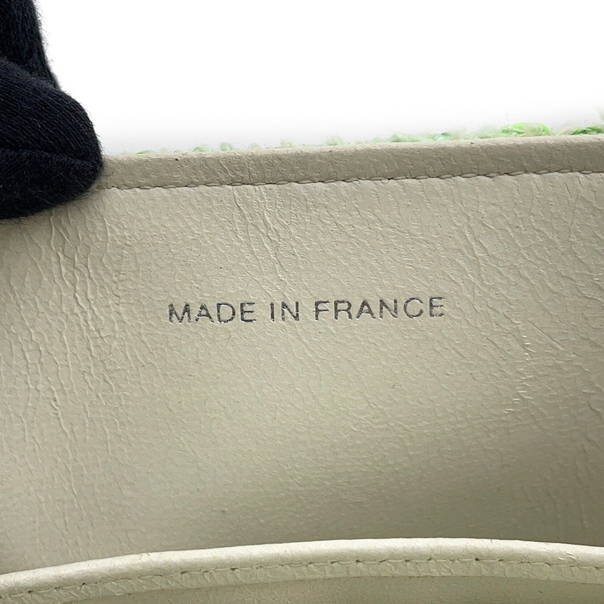 Chanel Green Multi-Color Tweed Handbag (Pre-Owned)