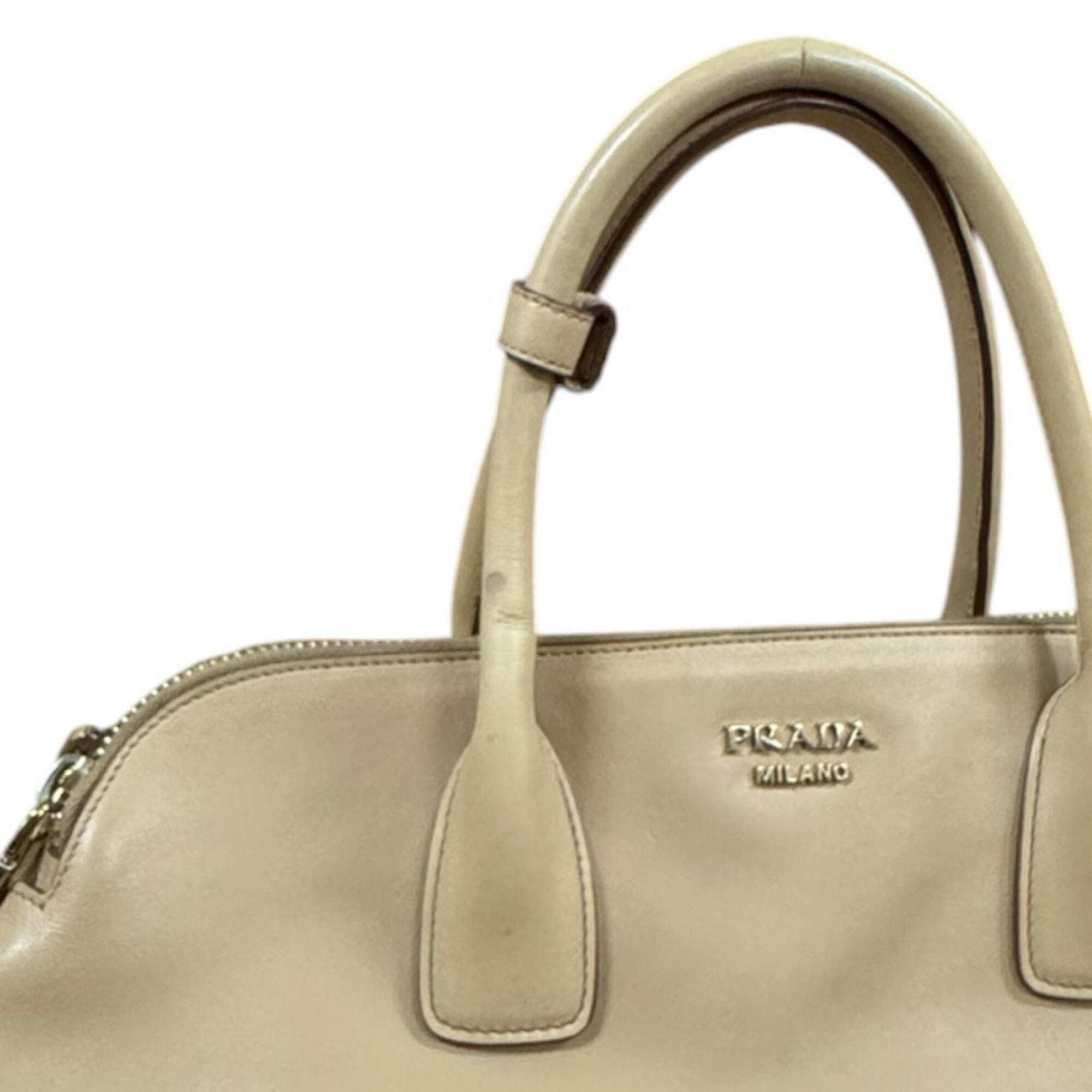 Prada Beige Leather Handbag (Pre-Owned)