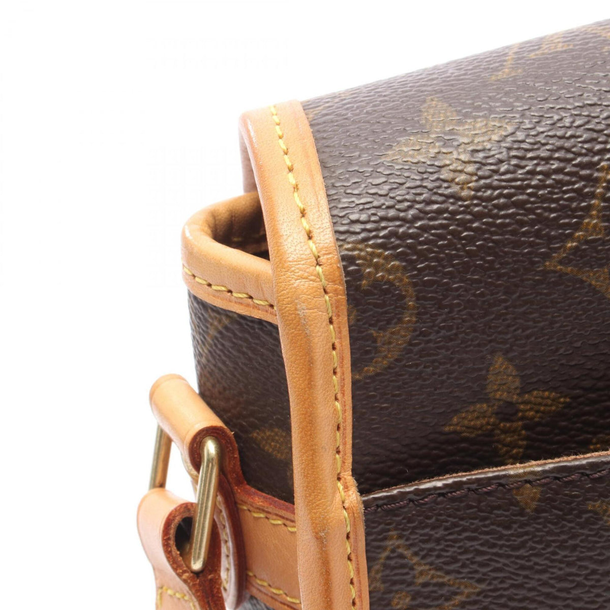 Louis Vuitton Brown Monogram Coated Canvas Leather Handbag Shoulder Bag (Pre-Owned)