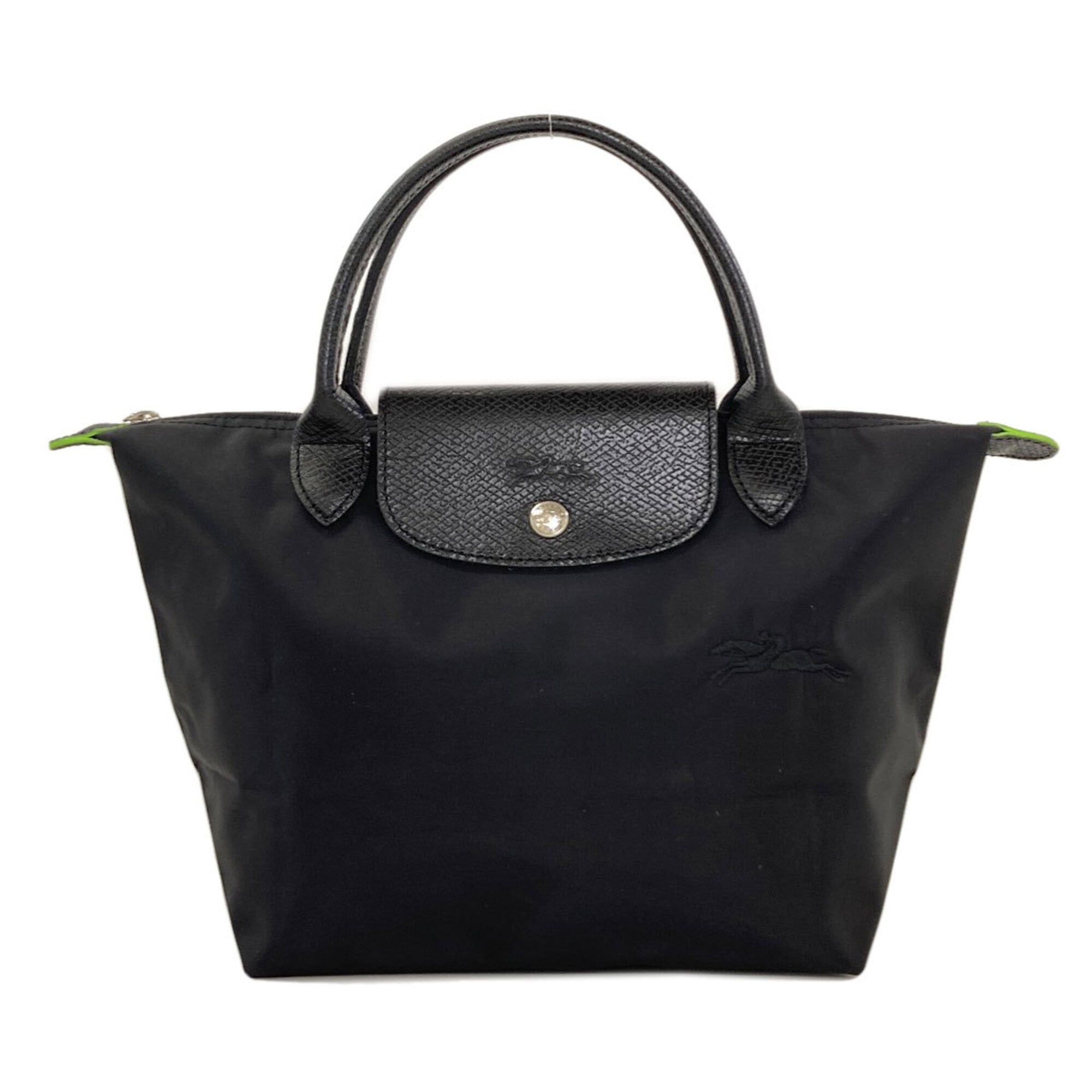Longchamp Le Pliage Black Nylon Handbag (Pre-Owned)