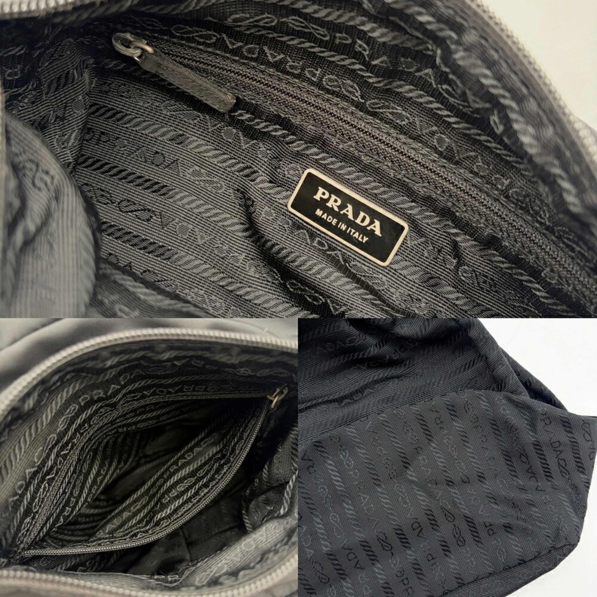 Prada Black Nylon Leather Shoulder Bag (Pre-Owned)