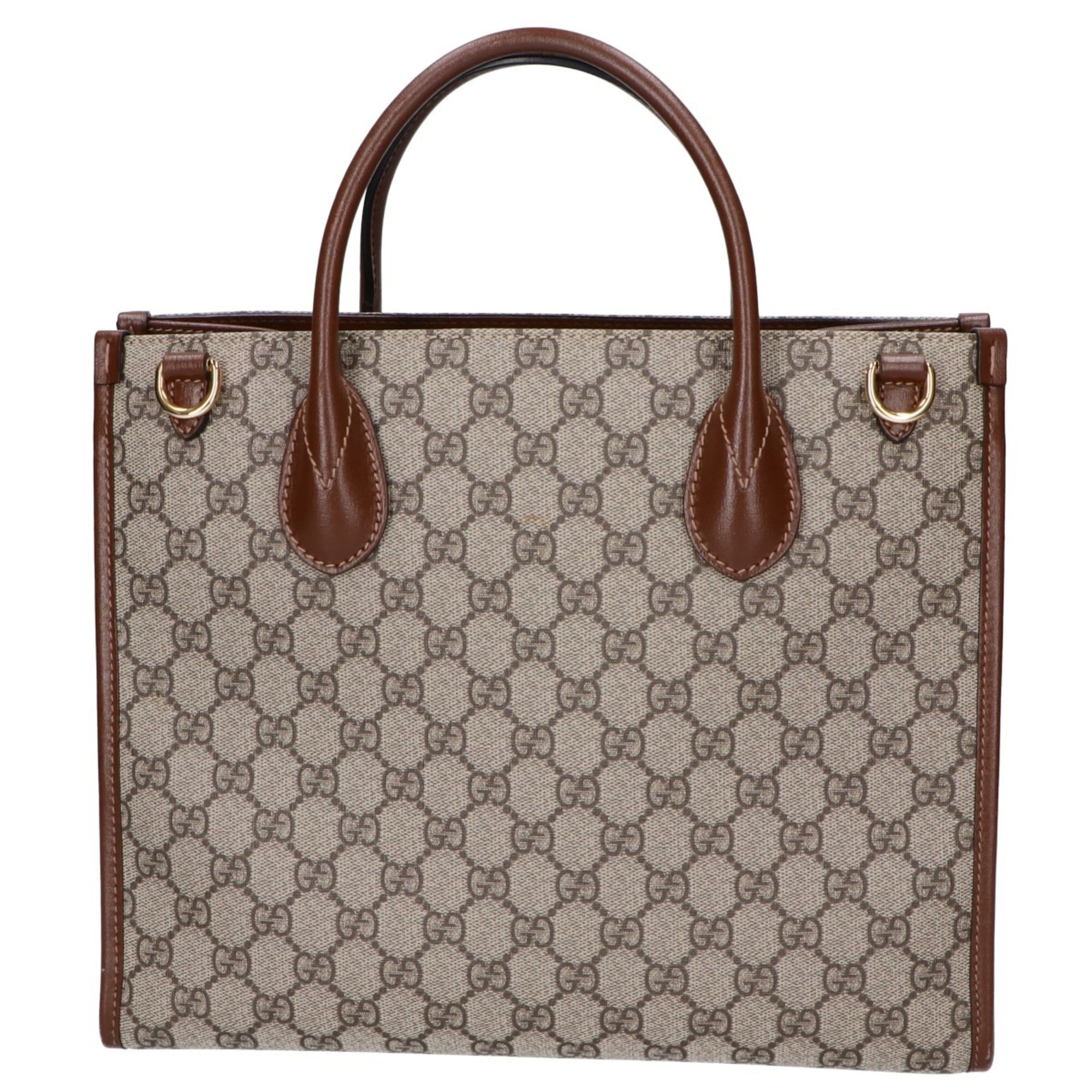 Gucci Beige Brown Pvc Tote Bag (Pre-Owned)