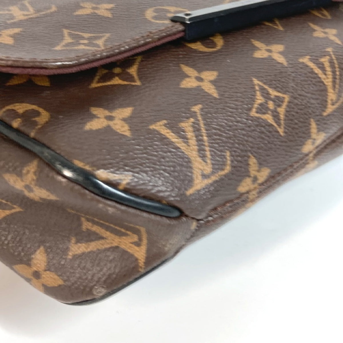 Louis Vuitton Black Brown Monogram Messenger Bag Shoulder Bag (Pre-Owned)