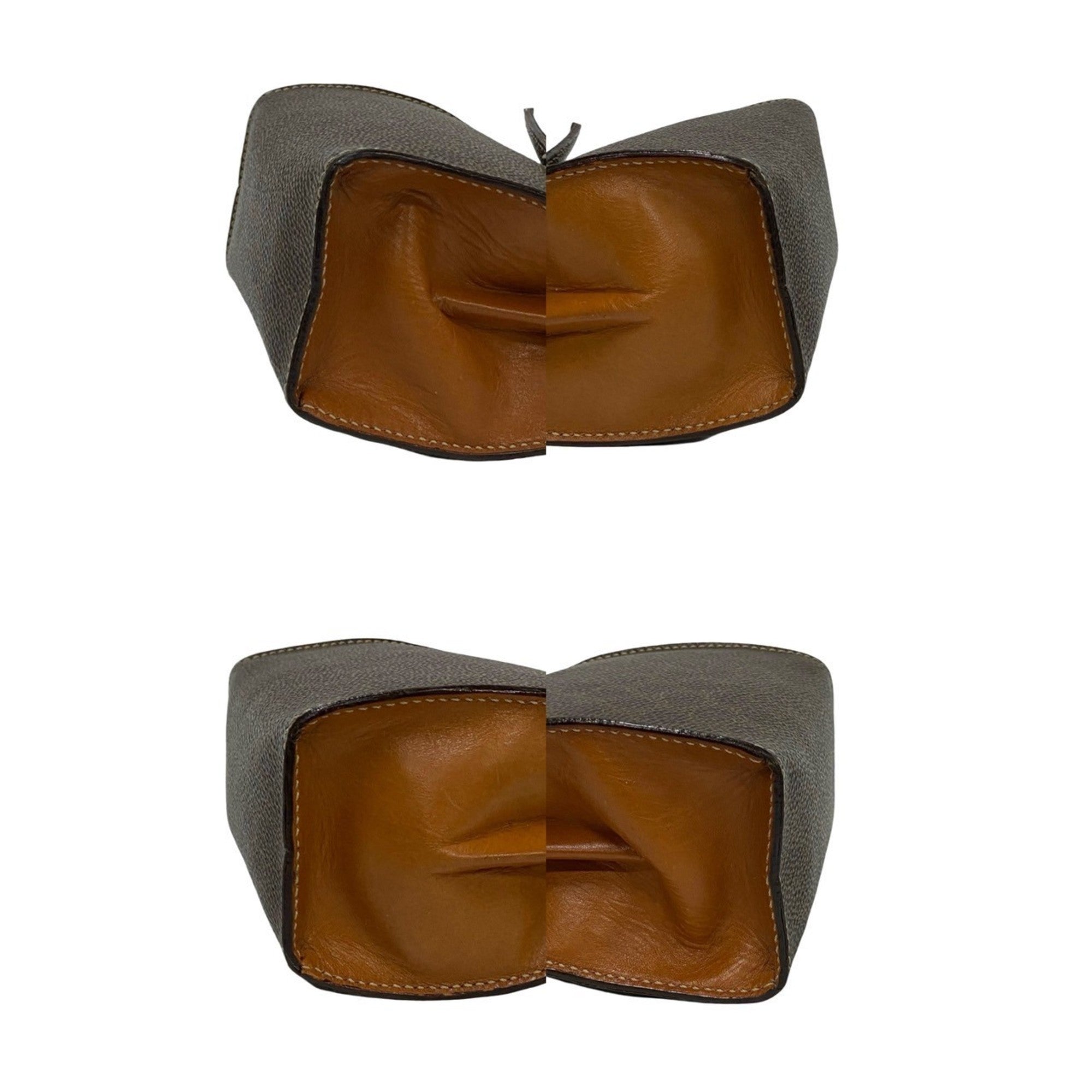 Celine Brown Leather Pvc Handbag Shoulder Bag (Pre-Owned)