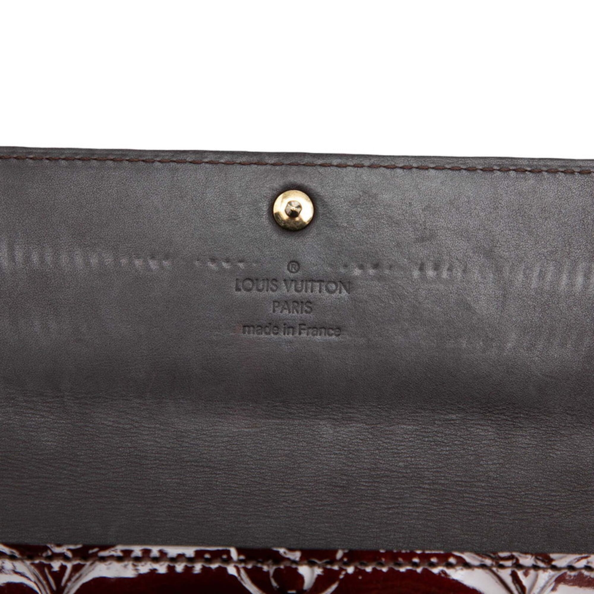 Louis Vuitton Monogram Vernis Amarante Purple Patent Leather Long Wallet (Bi-Fold) (Pre-Owned)