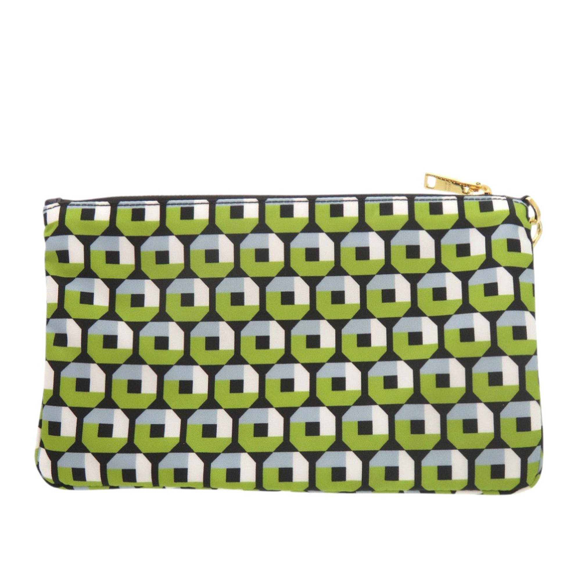 Prada Black Green Nylon Handbag Pouch (Pre-Owned)