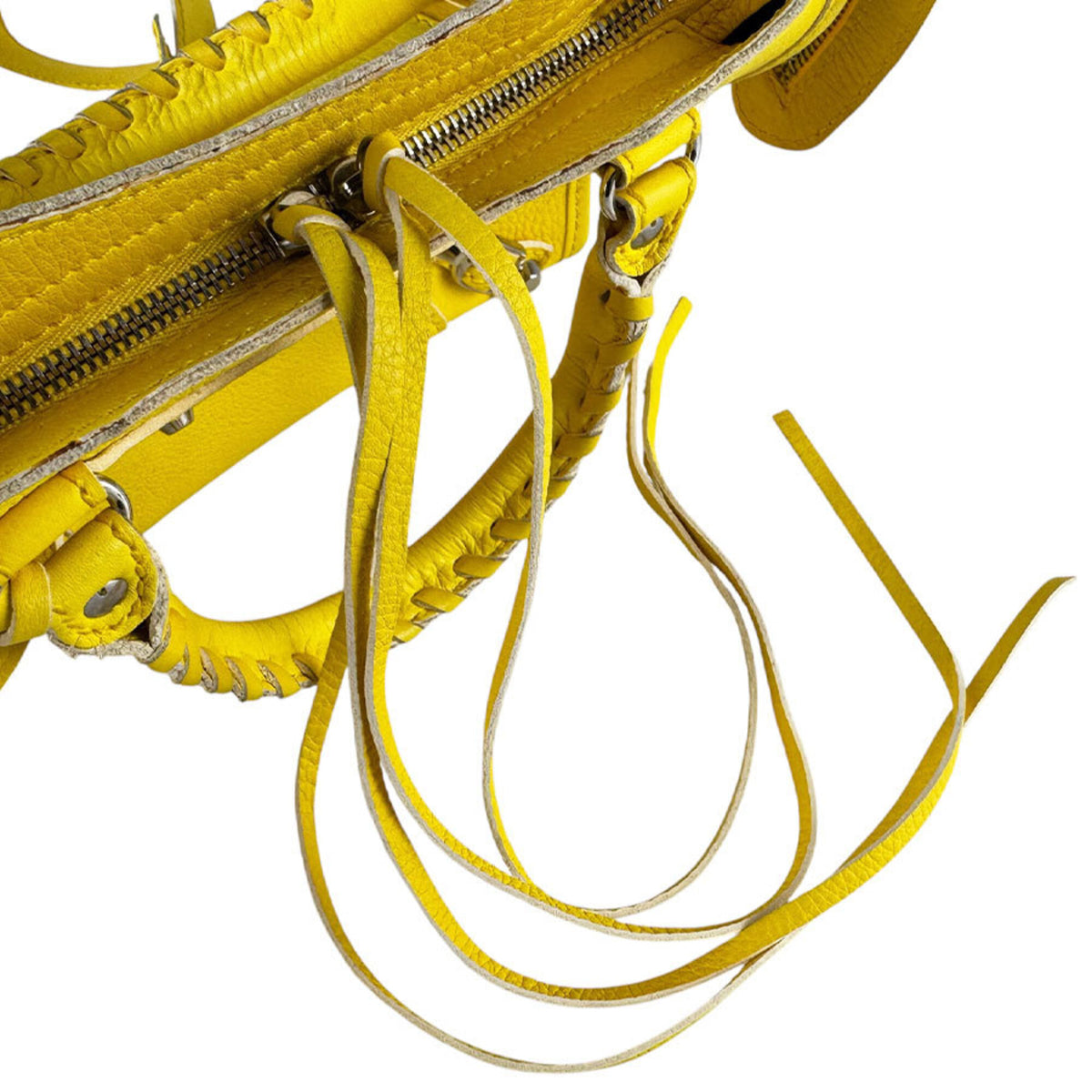 Balenciaga Yellow Leather Handbag Shoulder Bag (Pre-Owned)