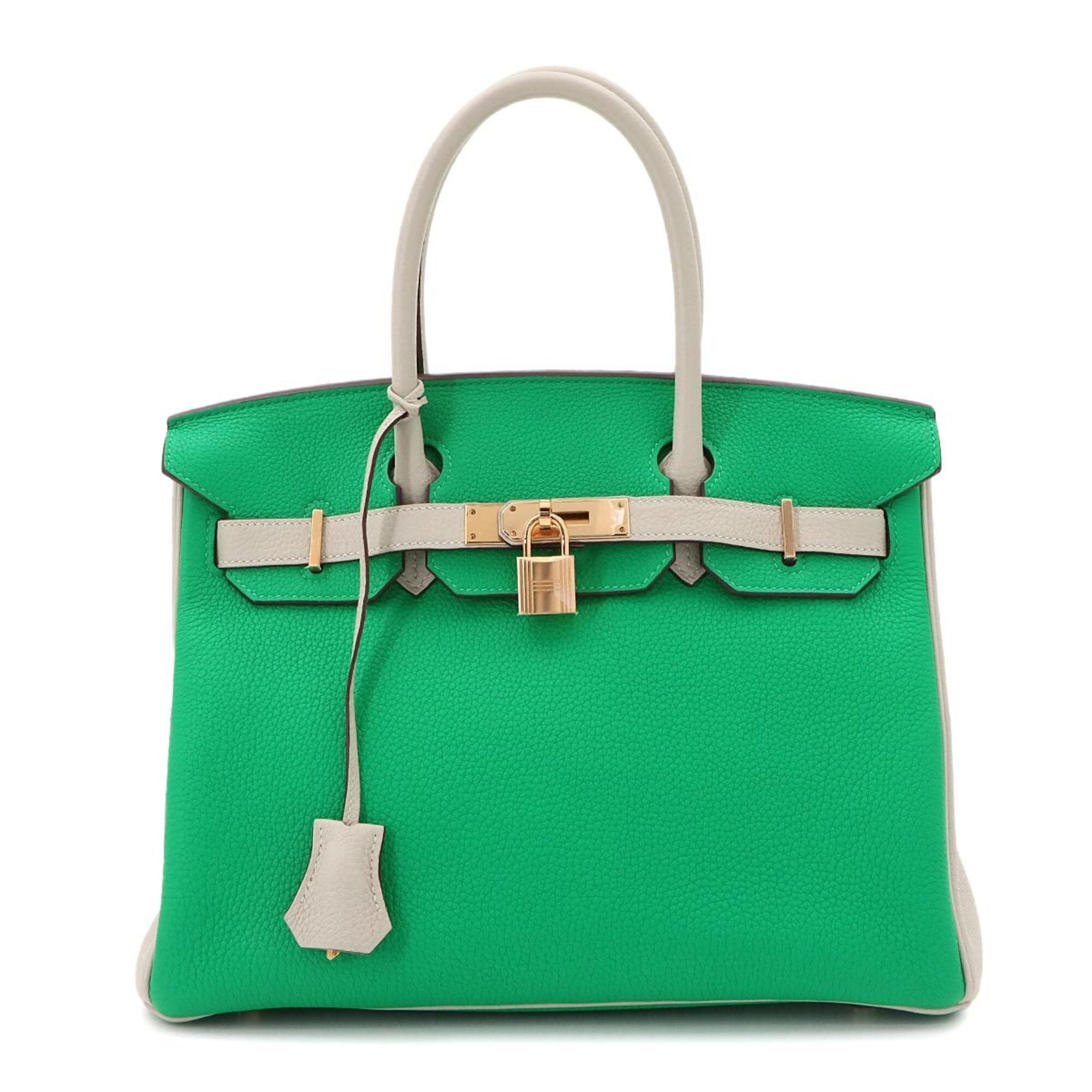 Hermes Mint Green Togo Leather Handbag (Pre-Owned)