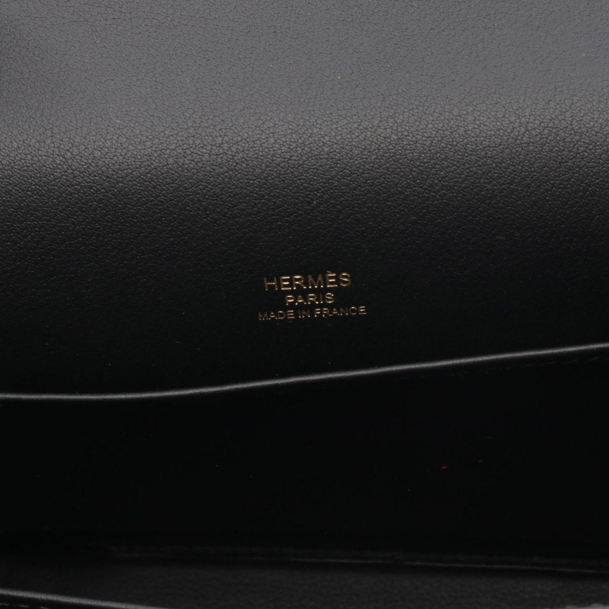 Hermes Black Chevre Leather Leather Handbag Shoulder Bag (Pre-Owned)