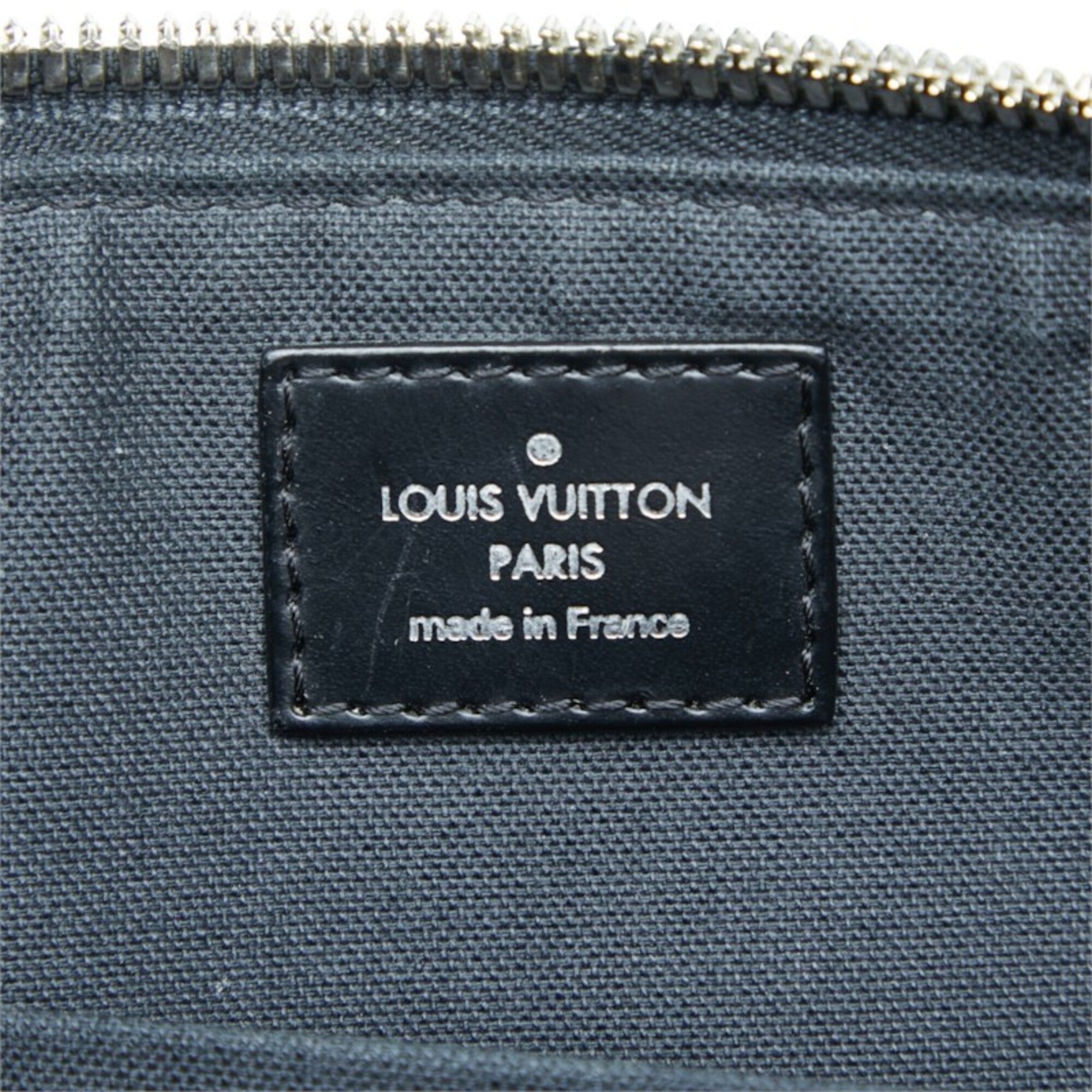 Louis Vuitton Black Gray Pvc Leather Shoulder Bag (Pre-Owned)