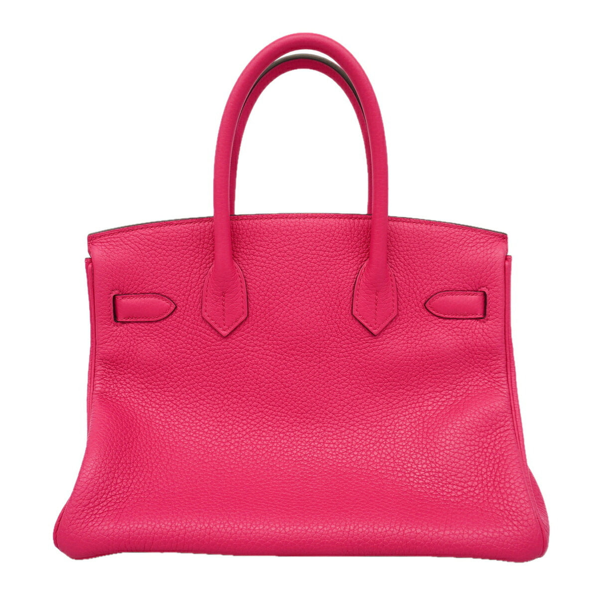 Hermes Rose Shocking Taurillon Clemence Leather Handbag (Pre-Owned)