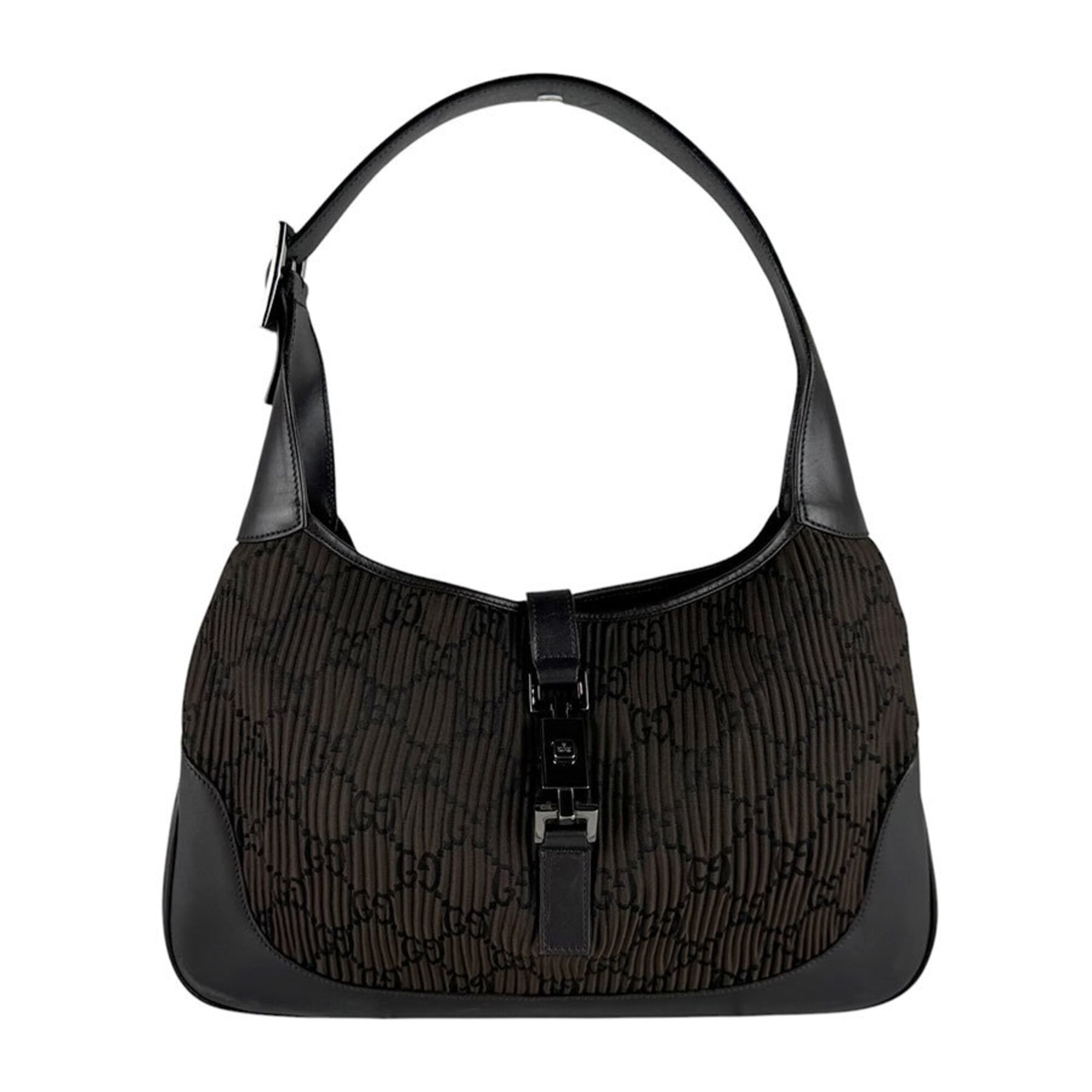 Gucci Brown Nylon Leather Handbag (Pre-Owned)