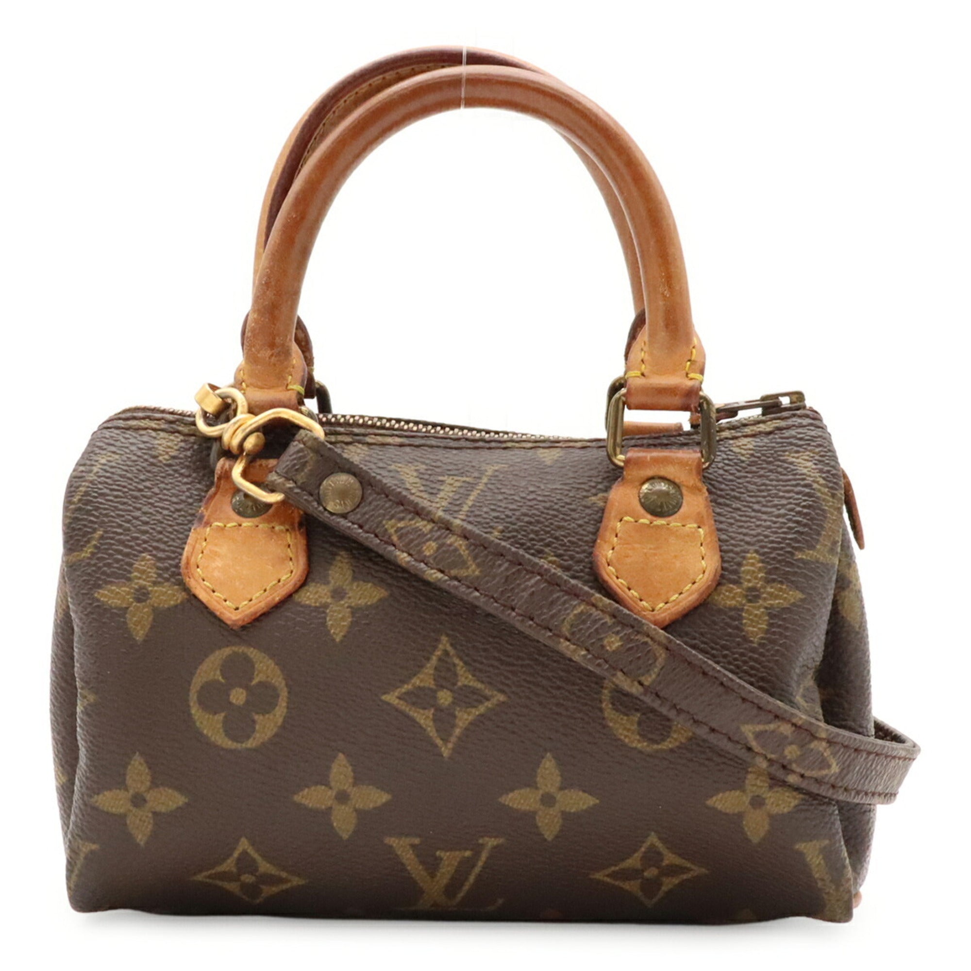 Louis Vuitton Brown Monogram Mini Handbag Pouch Shoulder Bag (Pre-Owned)