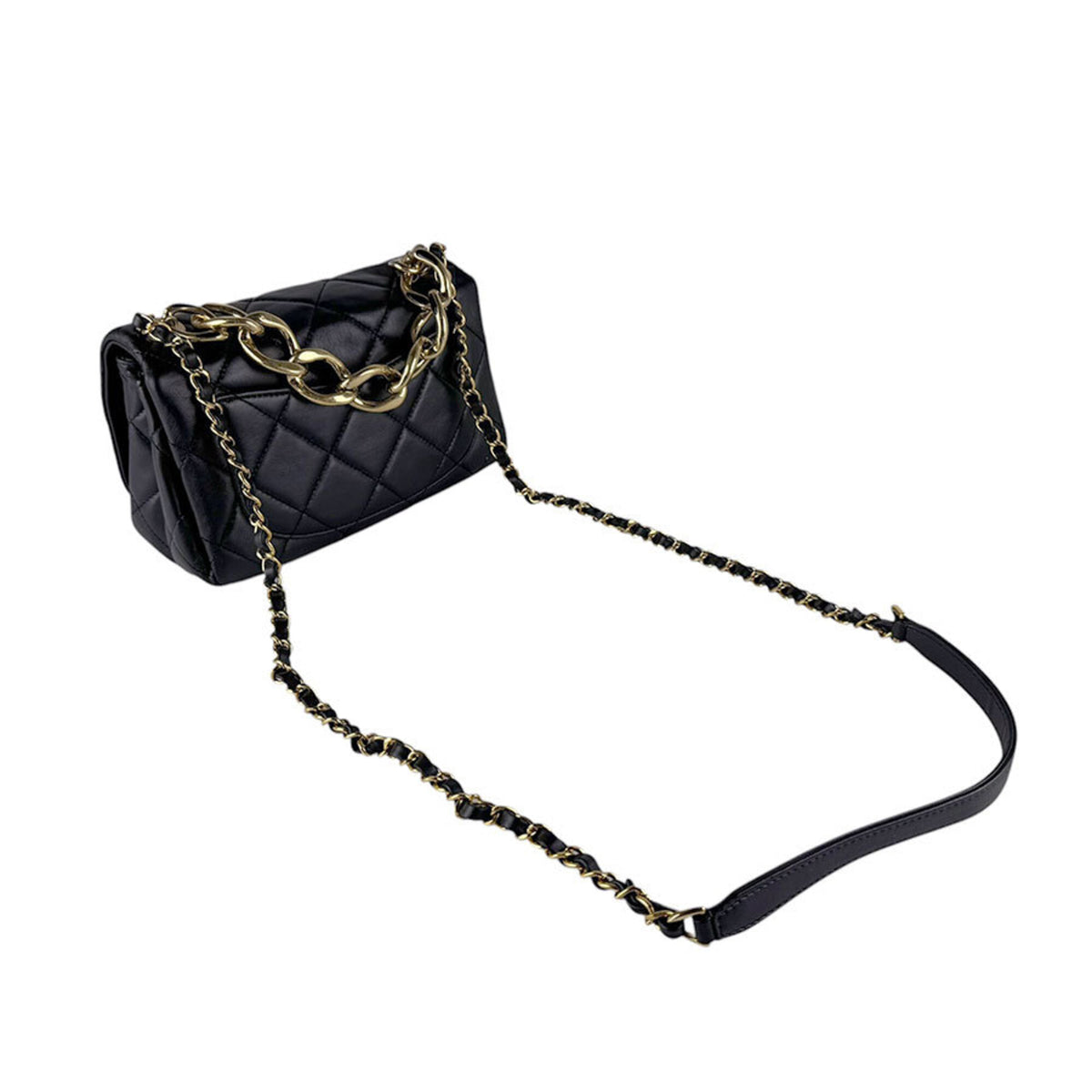 Chanel Black Leather Shoulder Bag (Pre-Owned)