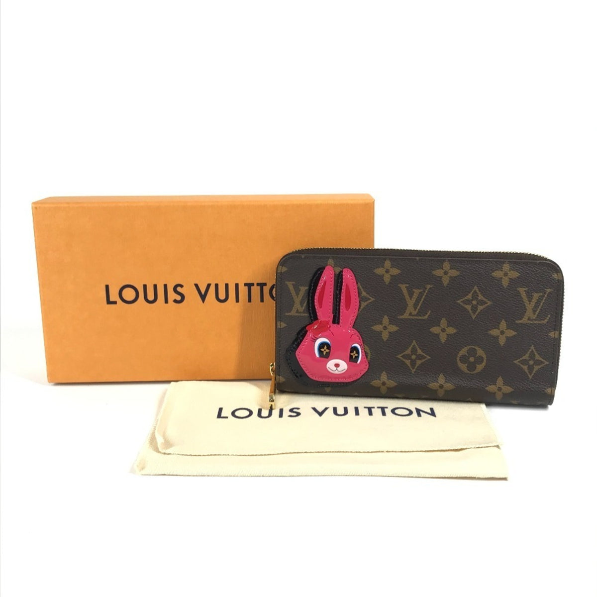 Louis Vuitton Brown Pink Monogram Long Wallet (Bi-Fold) (Pre-Owned)