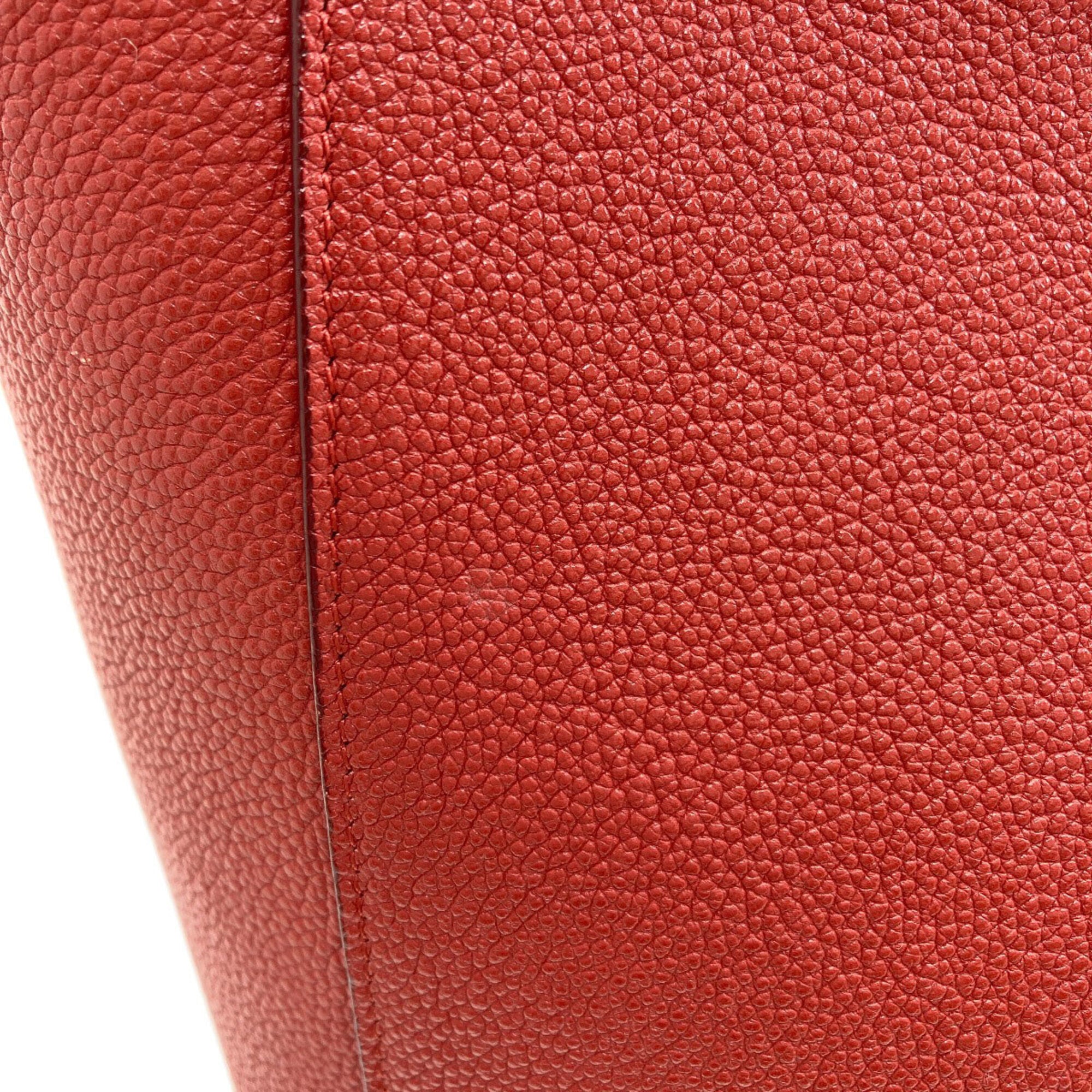 Celine Red Color Leather Shoulder Bag (Pre-Owned)