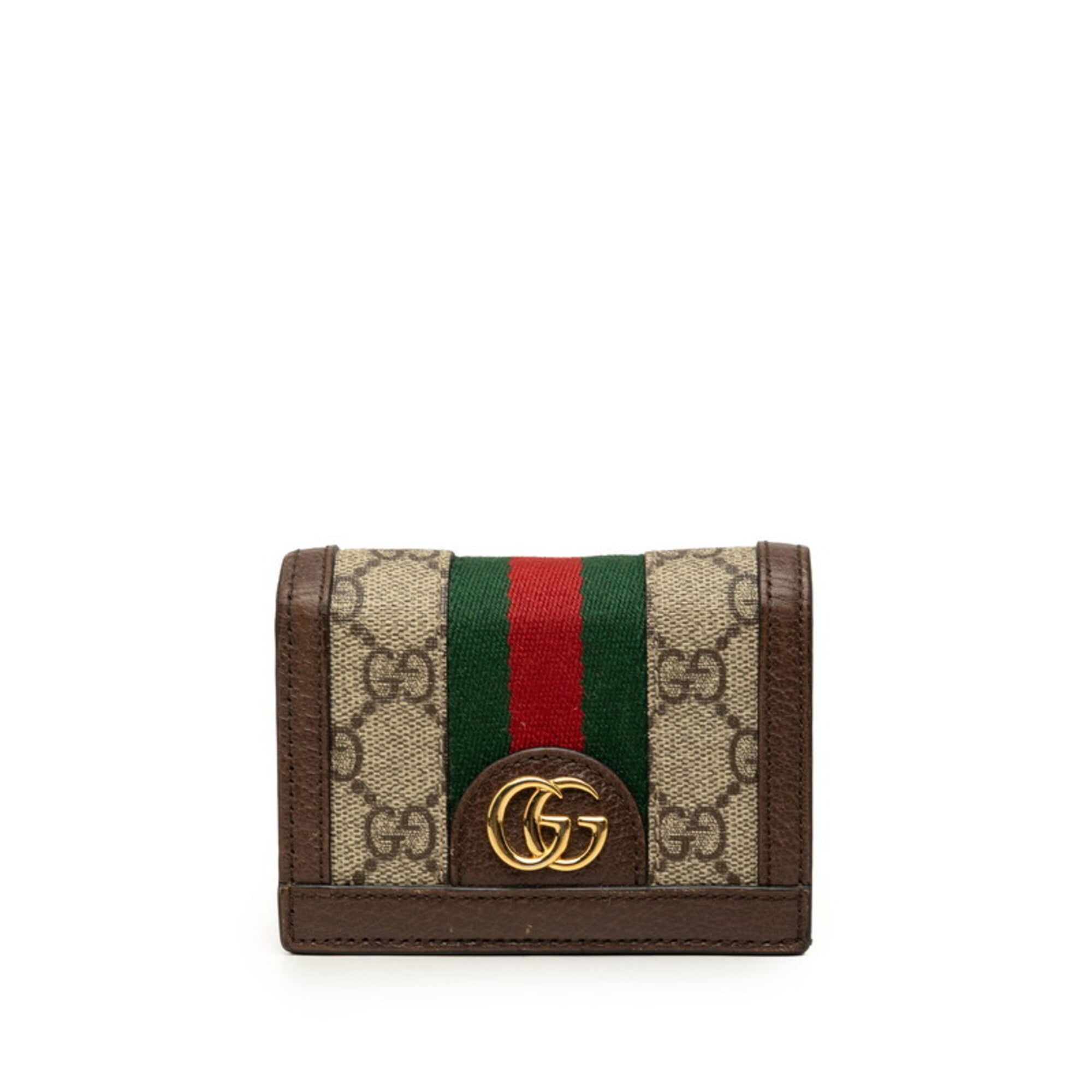 Gucci Beige Brown Pvc Leather Wallet (Bi-Fold) (Pre-Owned)