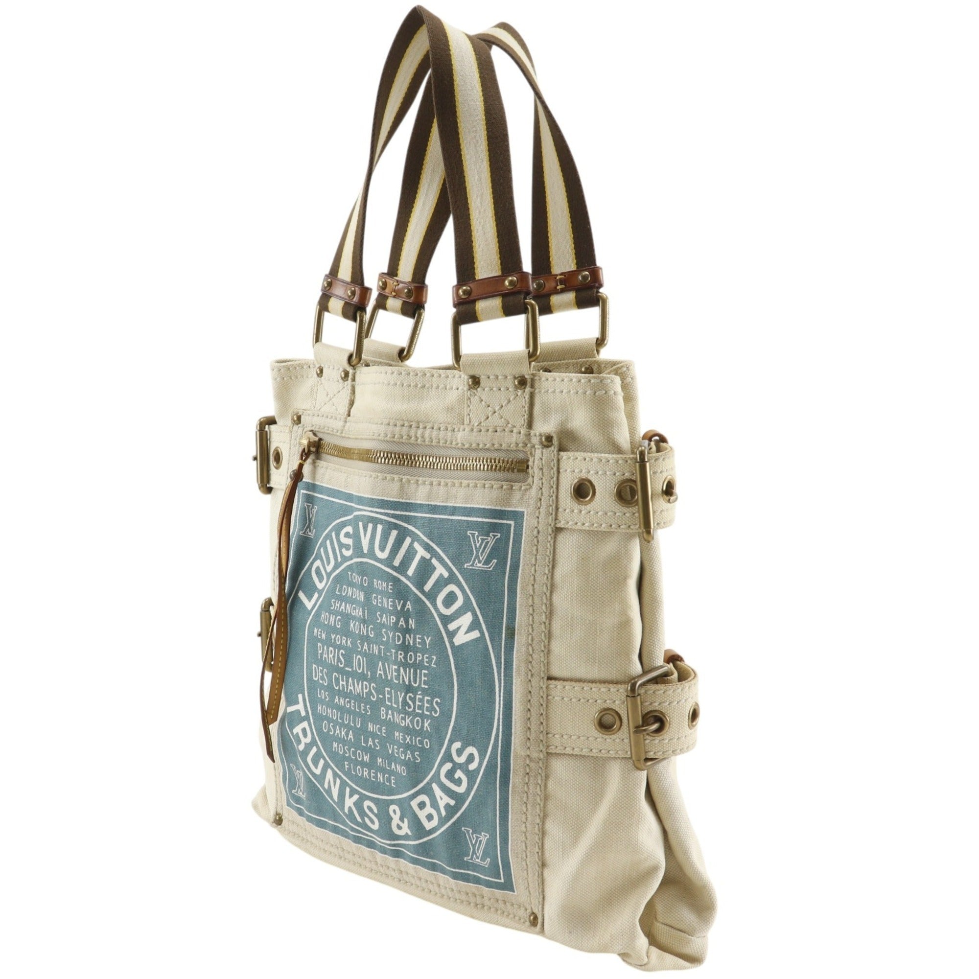 Louis Vuitton Beige Canvas Tote Bag (Pre-Owned)