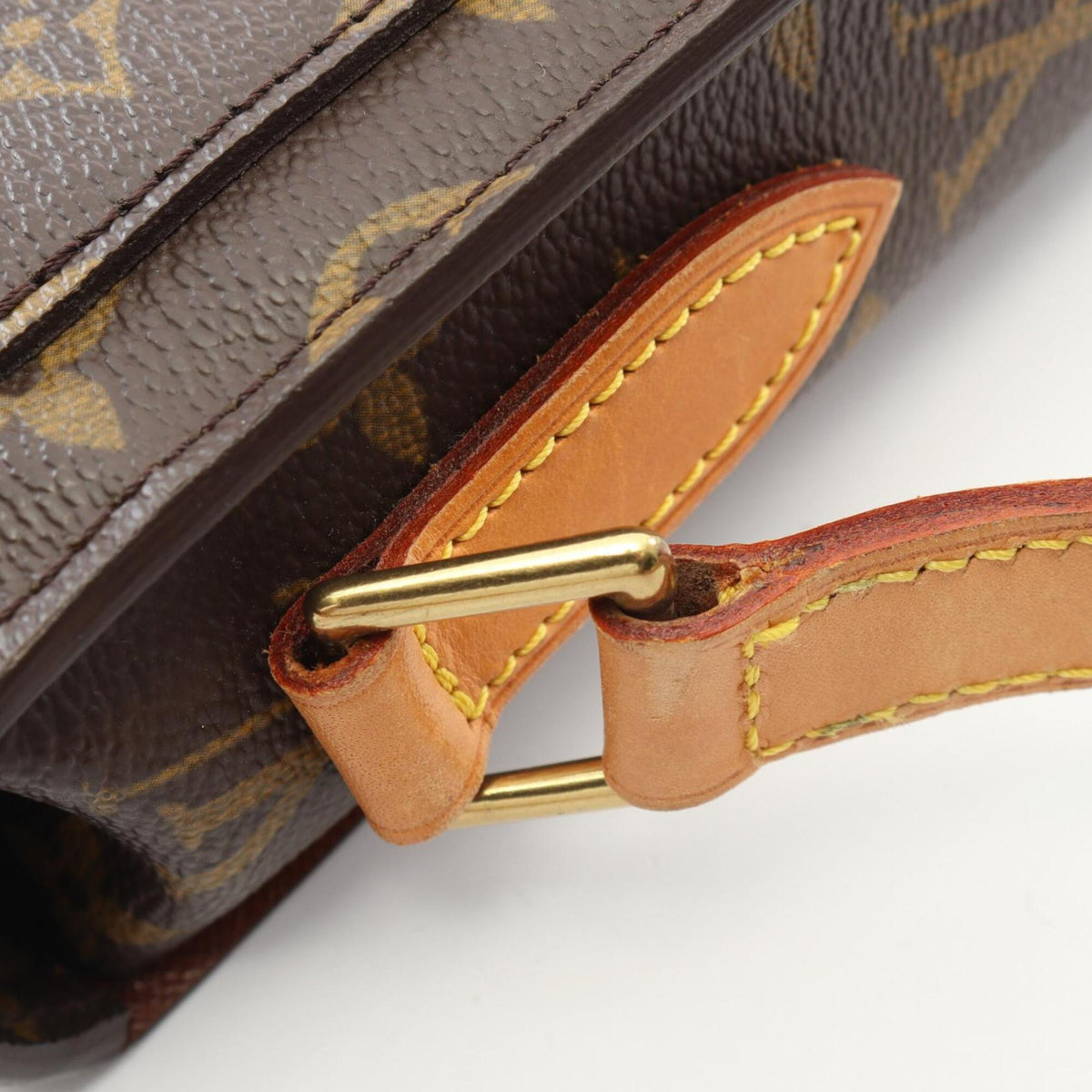 Louis Vuitton Brown Monogram Coated Canvas Leather Handbag Shoulder Bag (Pre-Owned)