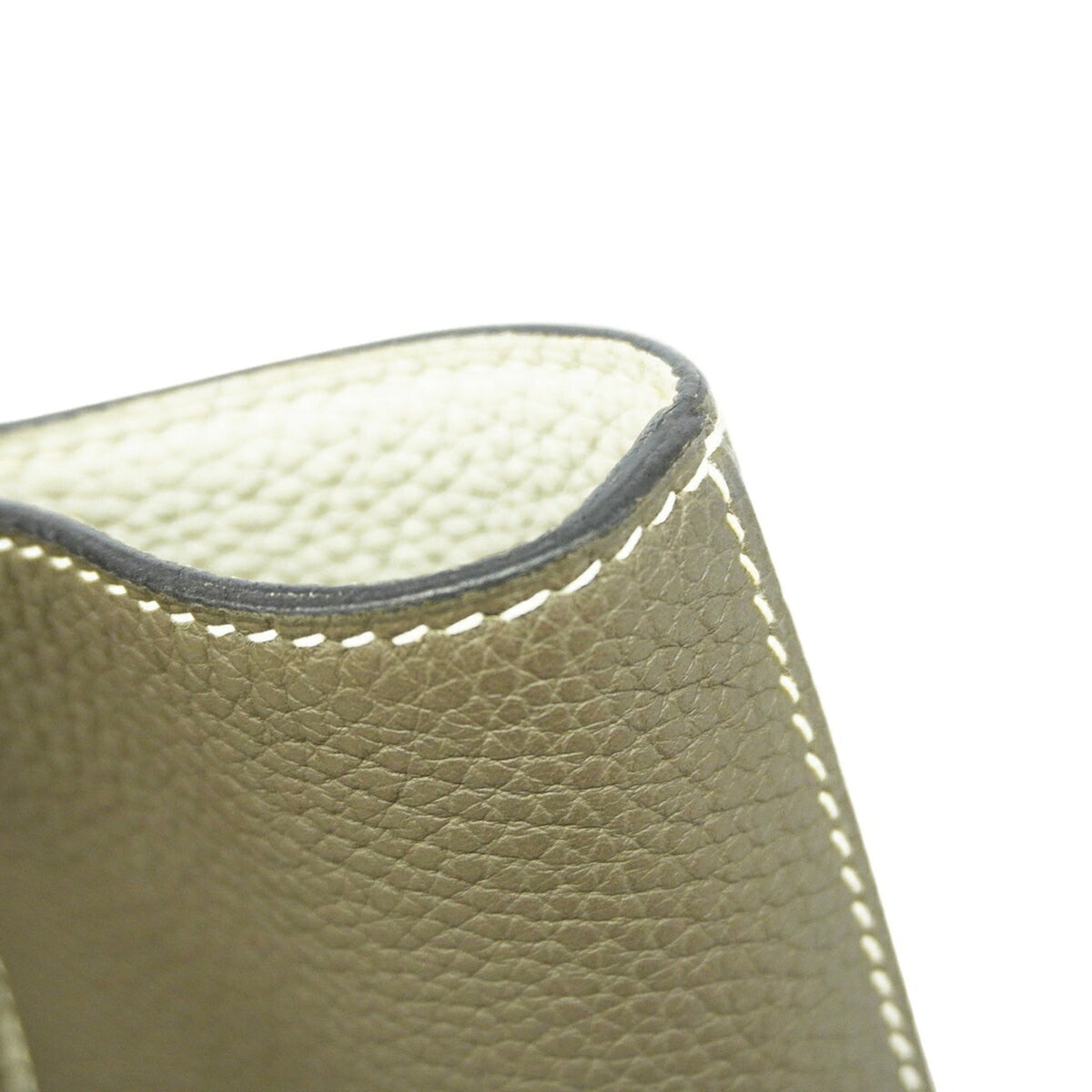 Hermes Etoupe Gray Taurillon Clemence Leather Tote Bag (Pre-Owned)