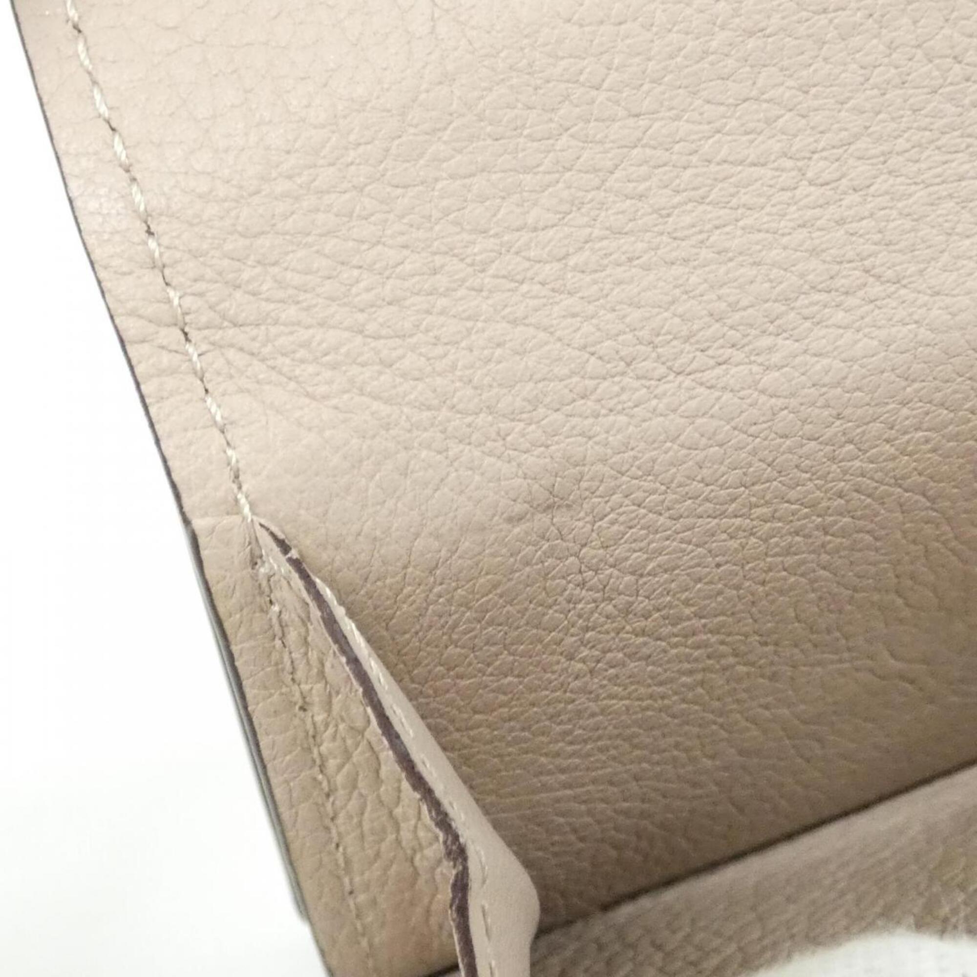 Louis Vuitton Grayish Leather Wallet (Tri-Fold) (Pre-Owned)