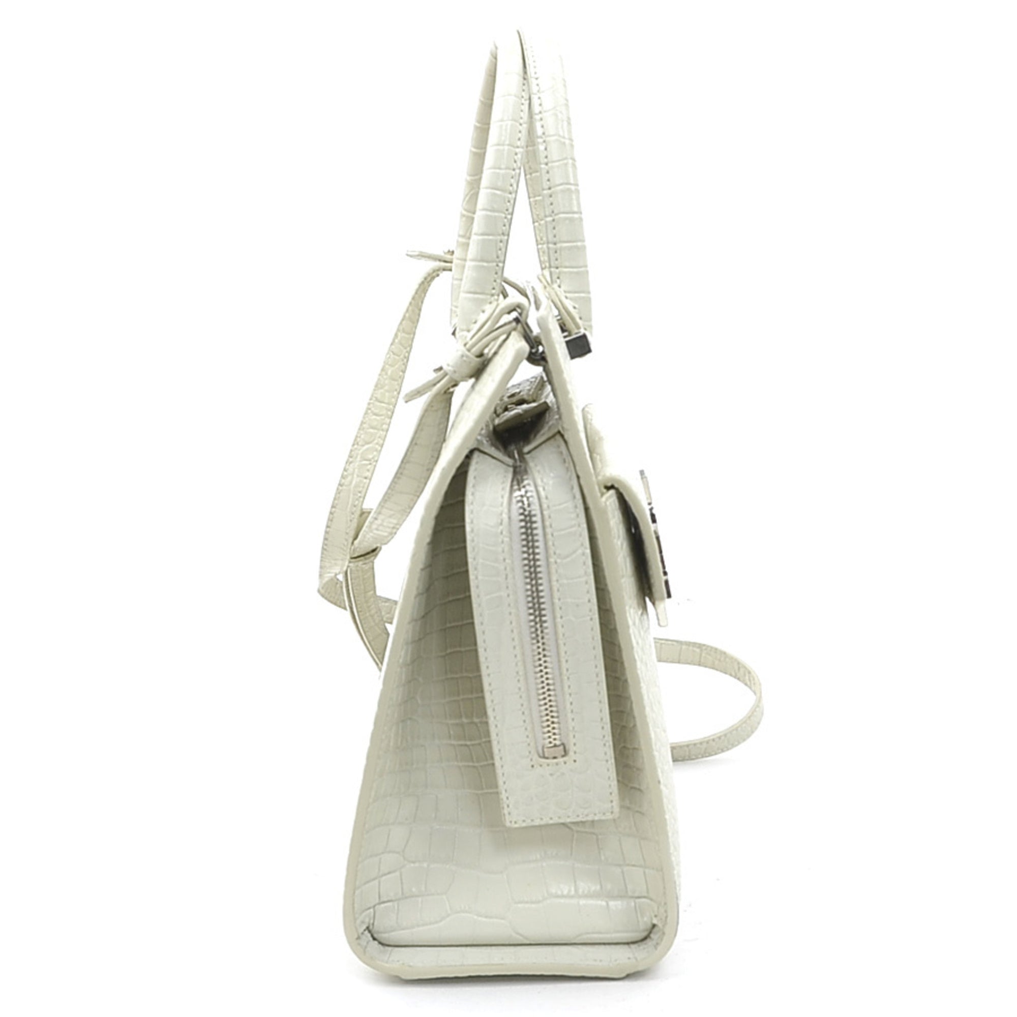 Saint Laurent Ivory Leather Handbag Pouch Shoulder Bag (Pre-Owned)