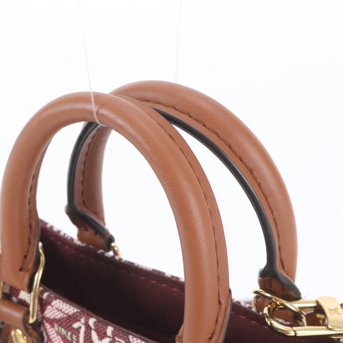 Louis Vuitton Bordeaux Leather Canvas Shoulder Bag (Pre-Owned)
