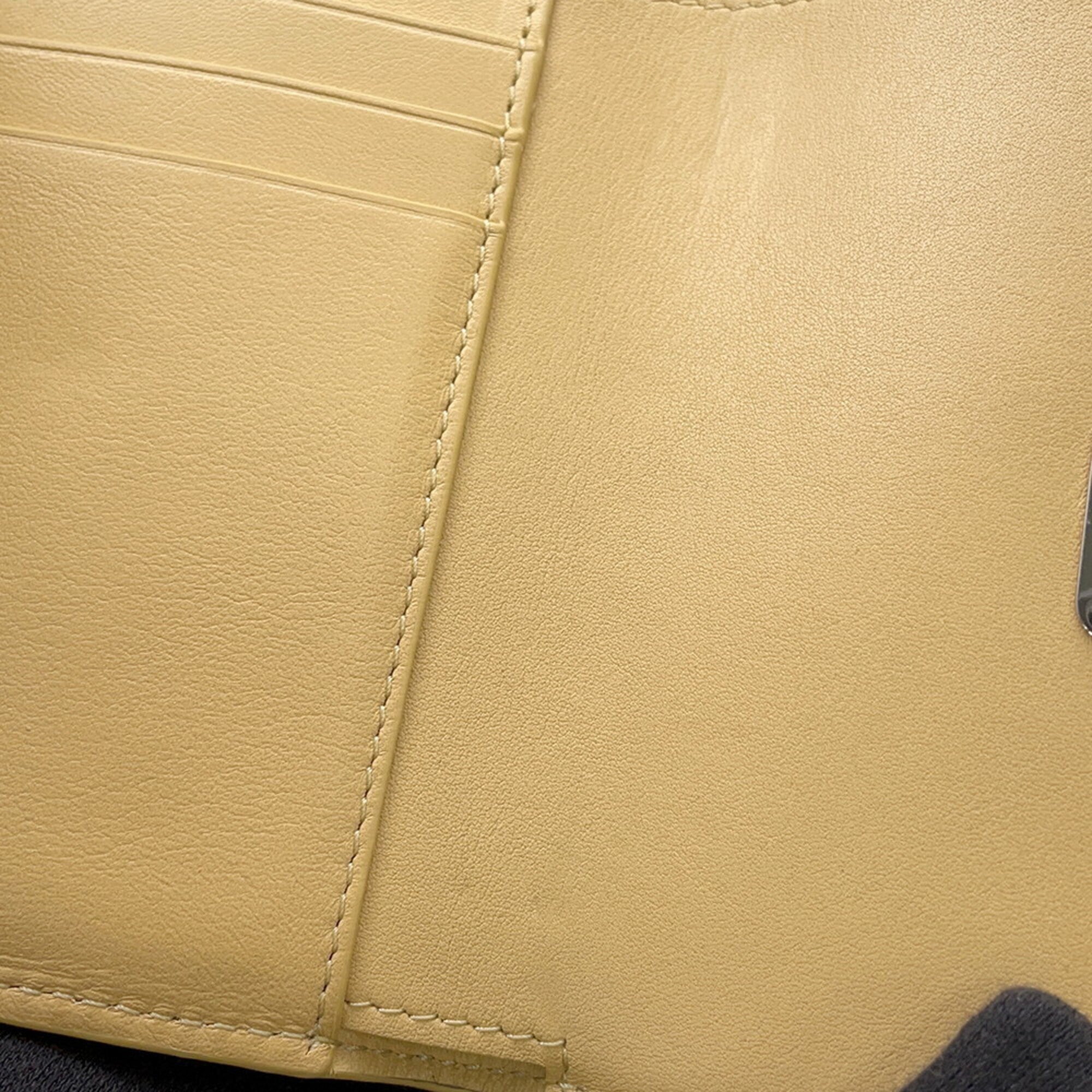 Loewe Beige Leather Wallet (Tri-Fold) (Pre-Owned)