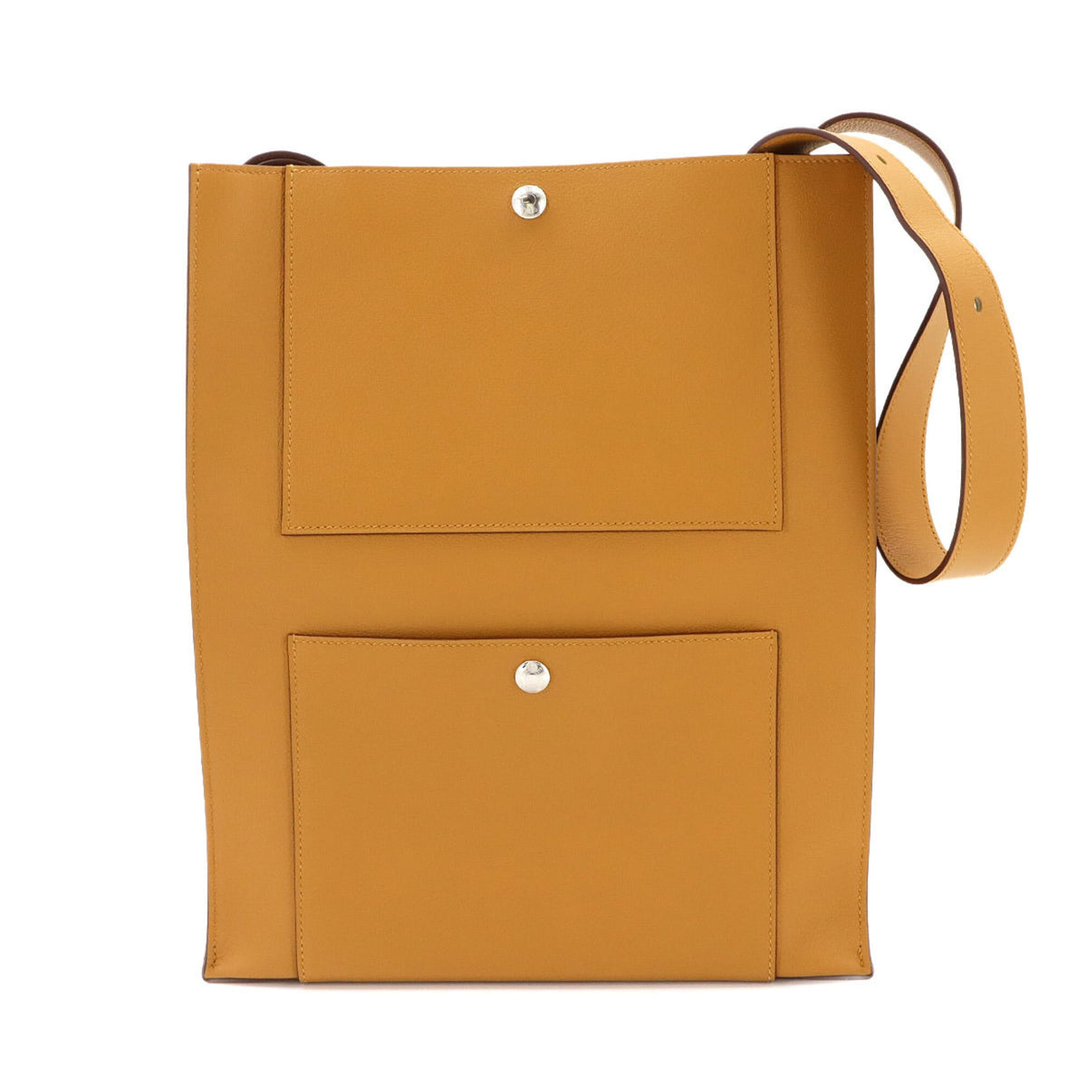 Hermes Brown Caramel Leather Handbag Tote Bag (Pre-Owned)