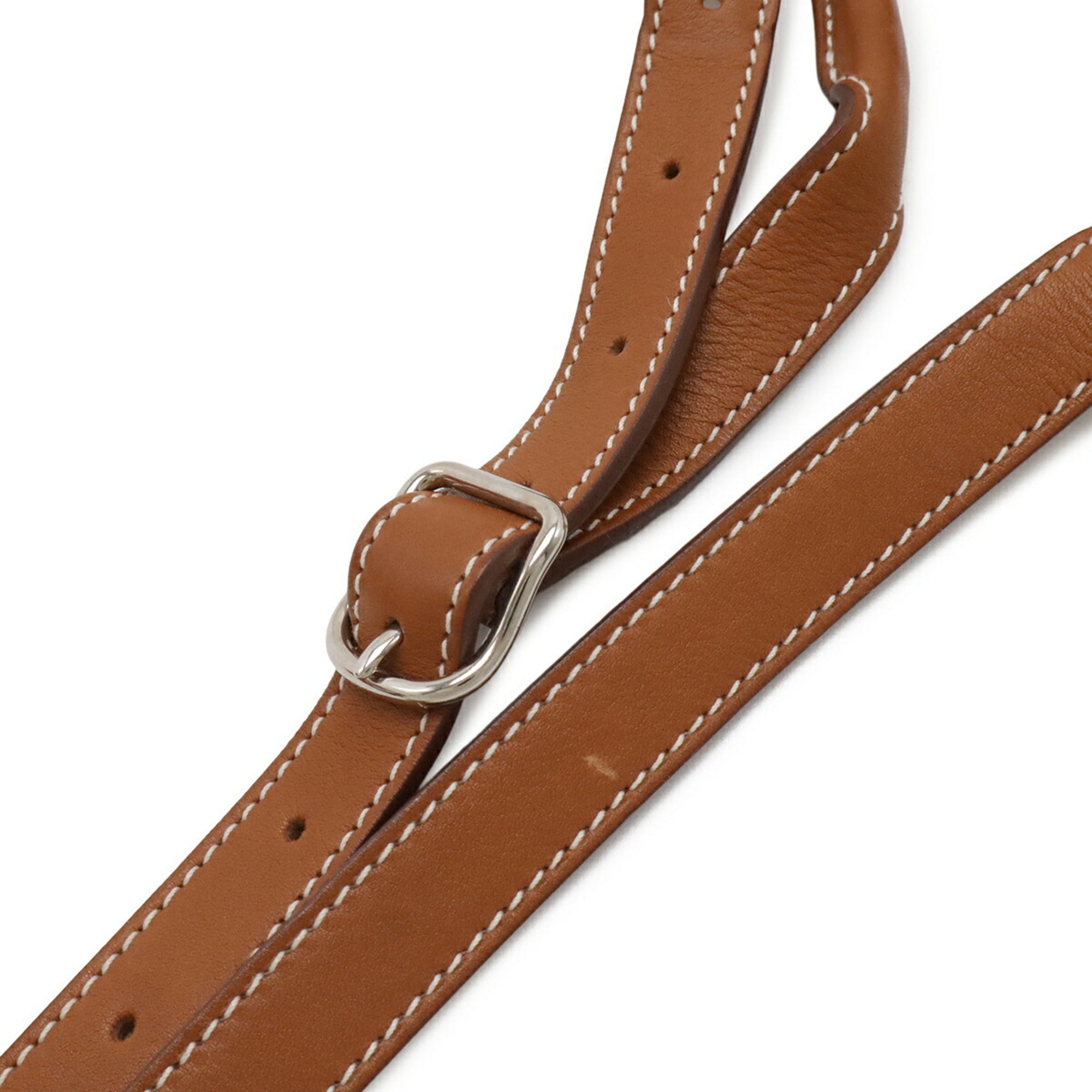 Hermes Brown Multi-Color Silk Leather Pouch Shoulder Bag (Pre-Owned)