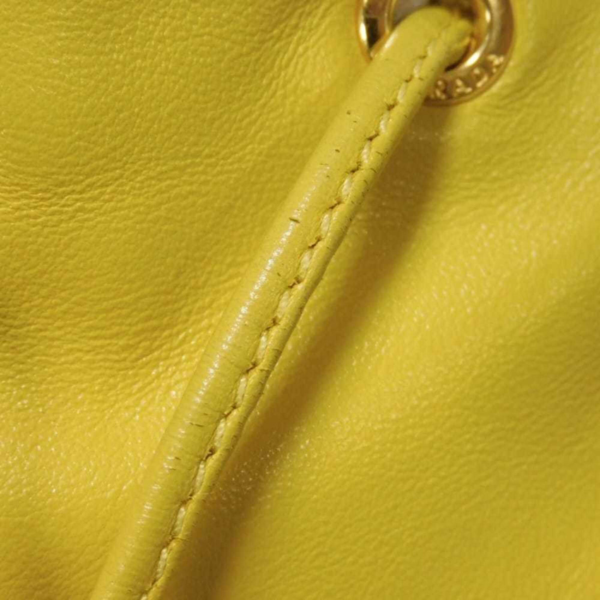 Prada Yellow Leather Handbag (Pre-Owned)