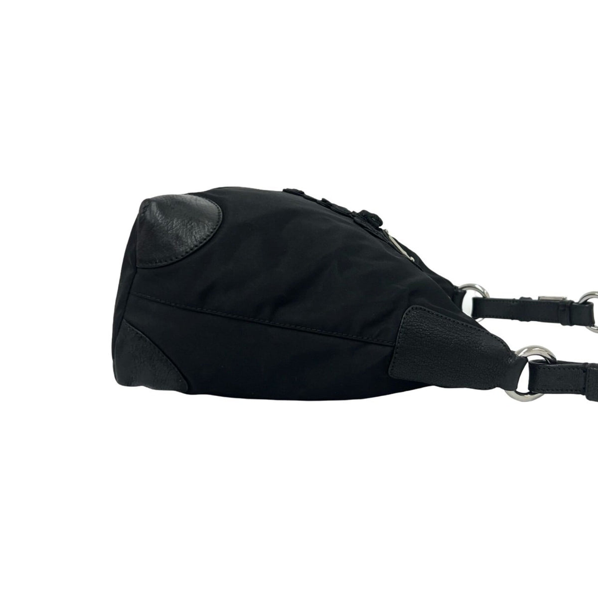 Prada Black Nylon Leather Shoulder Bag (Pre-Owned)