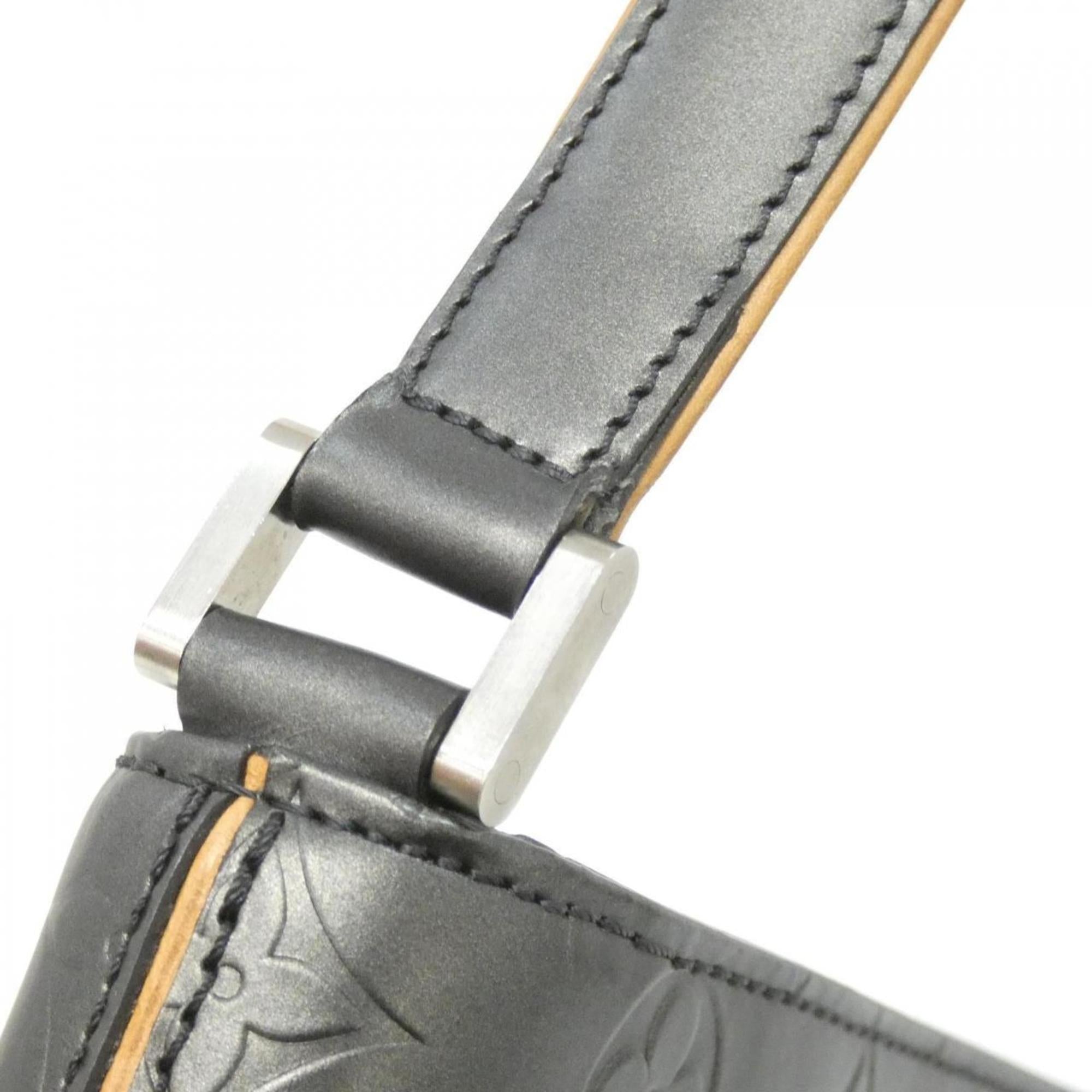 Louis Vuitton Black Coated Canvas Shoulder Bag (Pre-Owned)