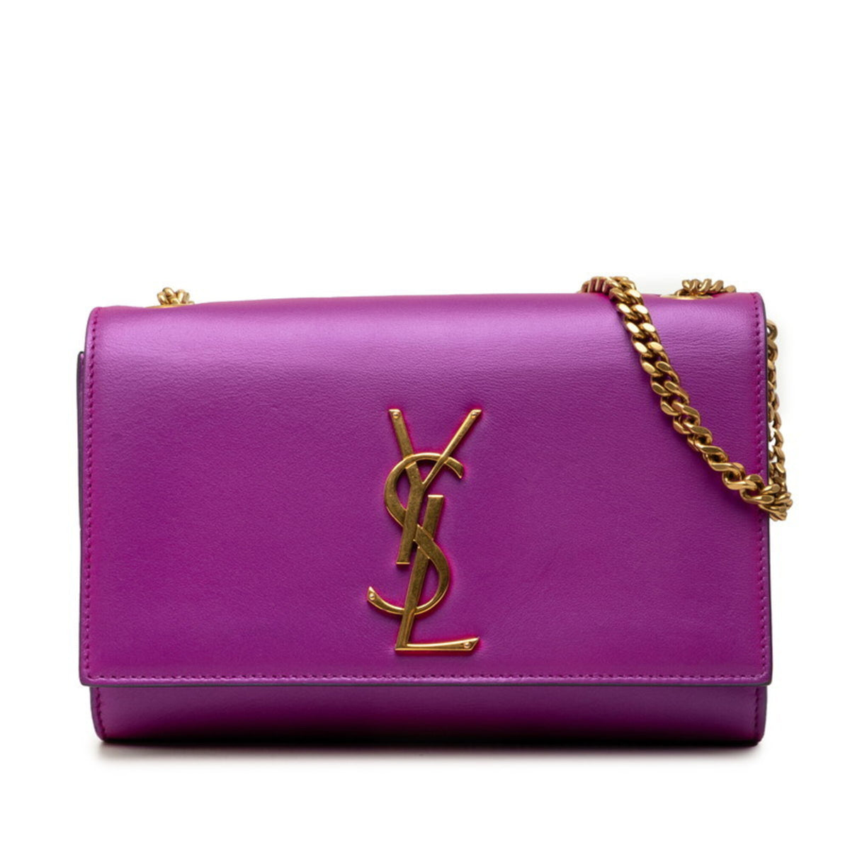 Saint Laurent Purple Leather Shoulder Bag (Pre-Owned)