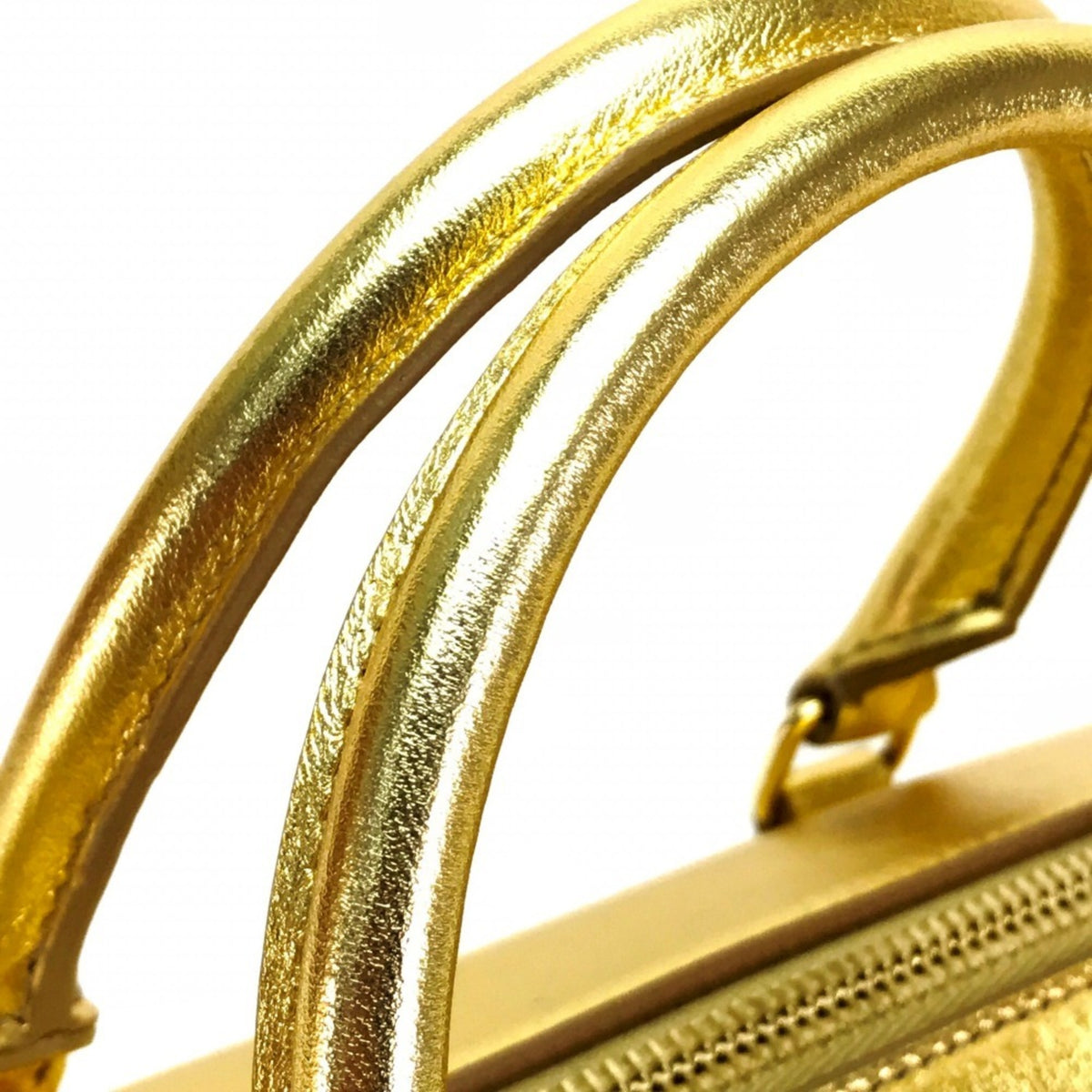 Saint Laurent Gold Leather Handbag Shoulder Bag (Pre-Owned)