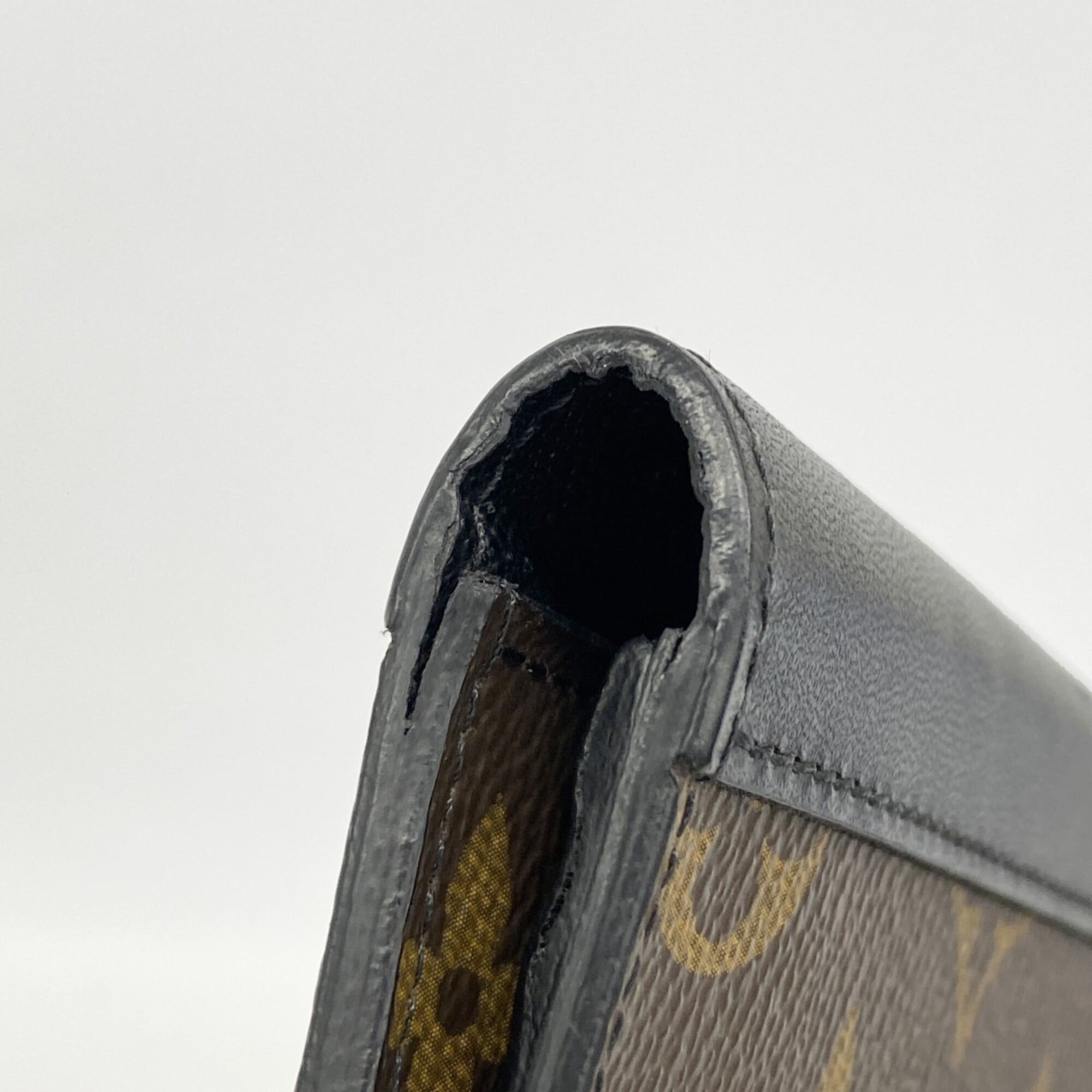 Louis Vuitton Black Brown Long Wallet (Bi-Fold) (Pre-Owned)