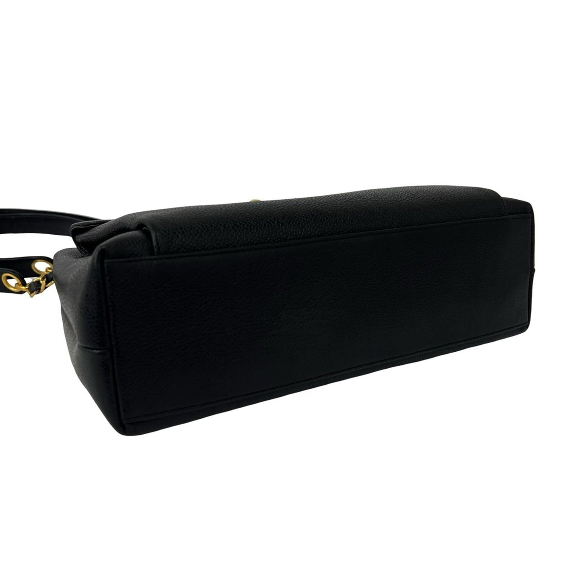Chanel Black Grained Calfskin Shoulder Bag Tote Bag (Pre-Owned)